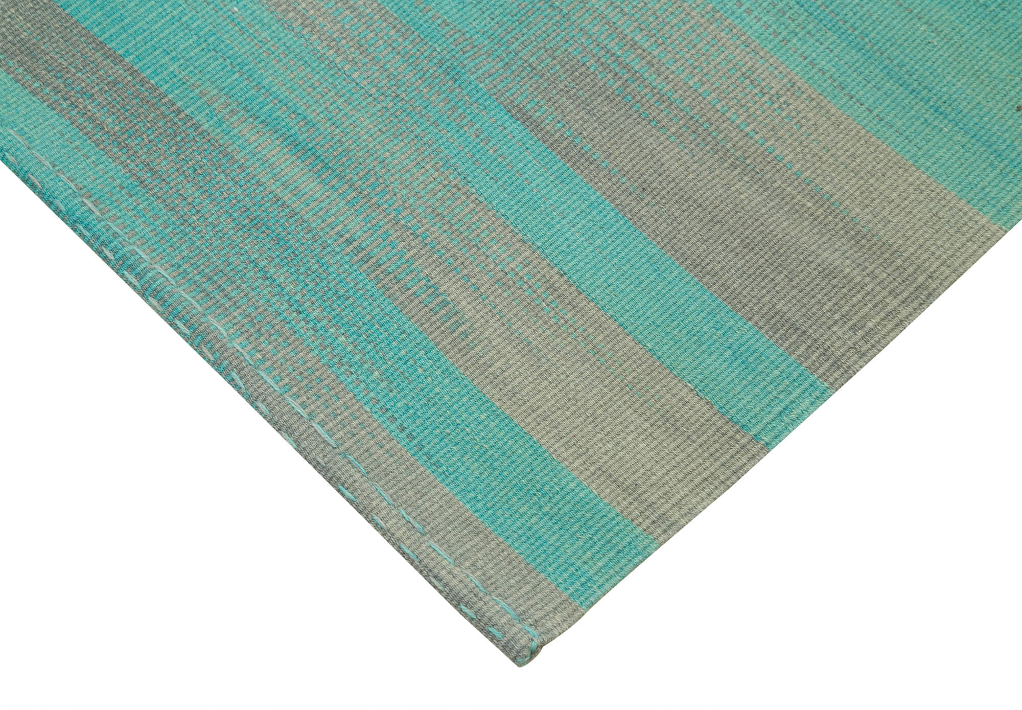 7 x 9 Turquoise Contemporary Kilim Rug - 4799