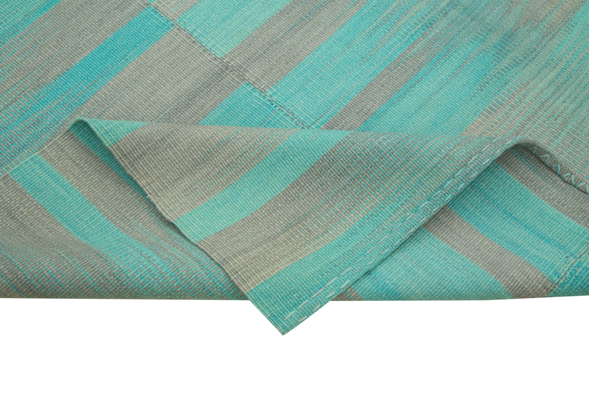 7 x 9 Turquoise Contemporary Kilim Rug - 4799