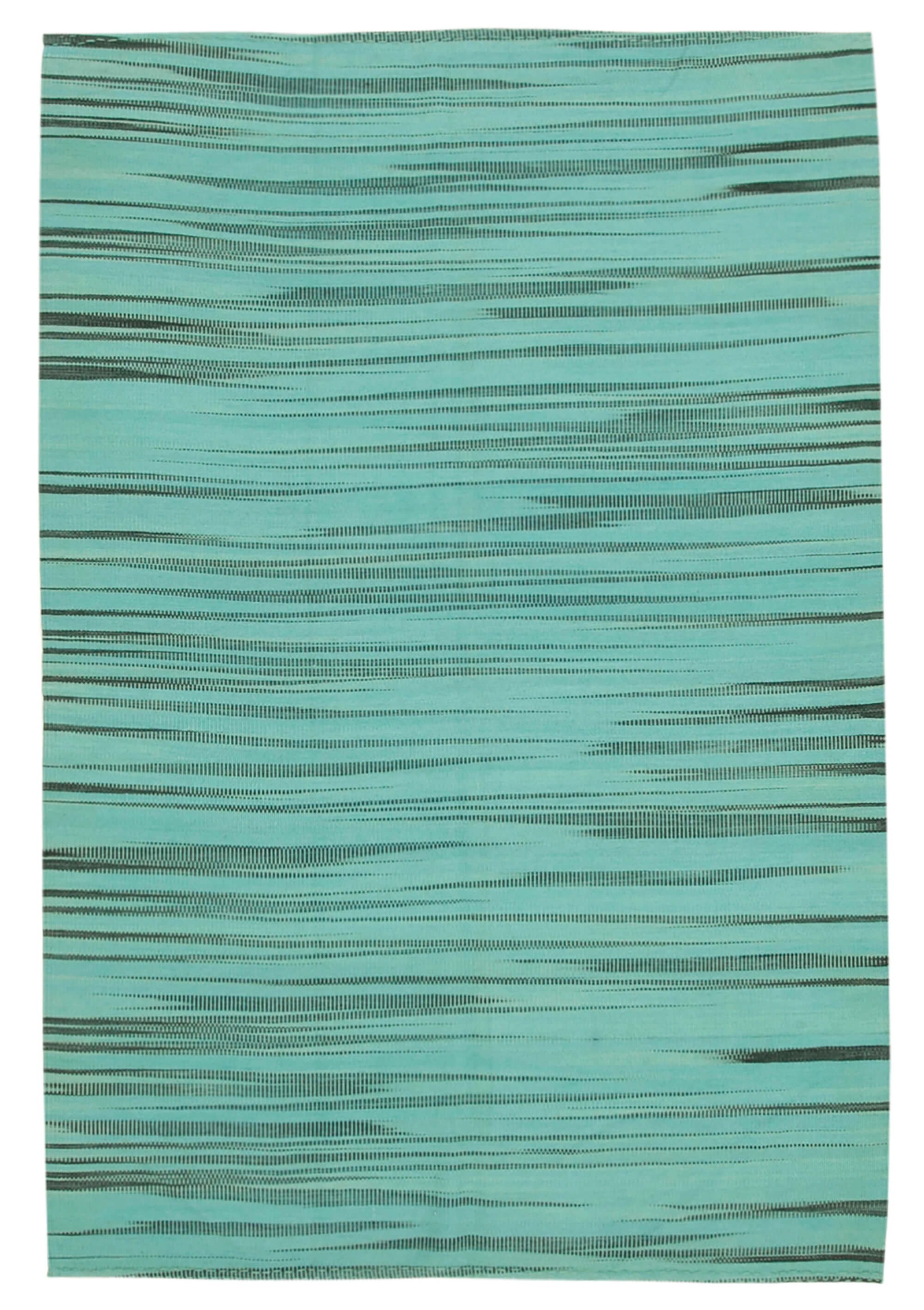 6 x 9 Turquoise Contemporary Kilim Rug - 4806