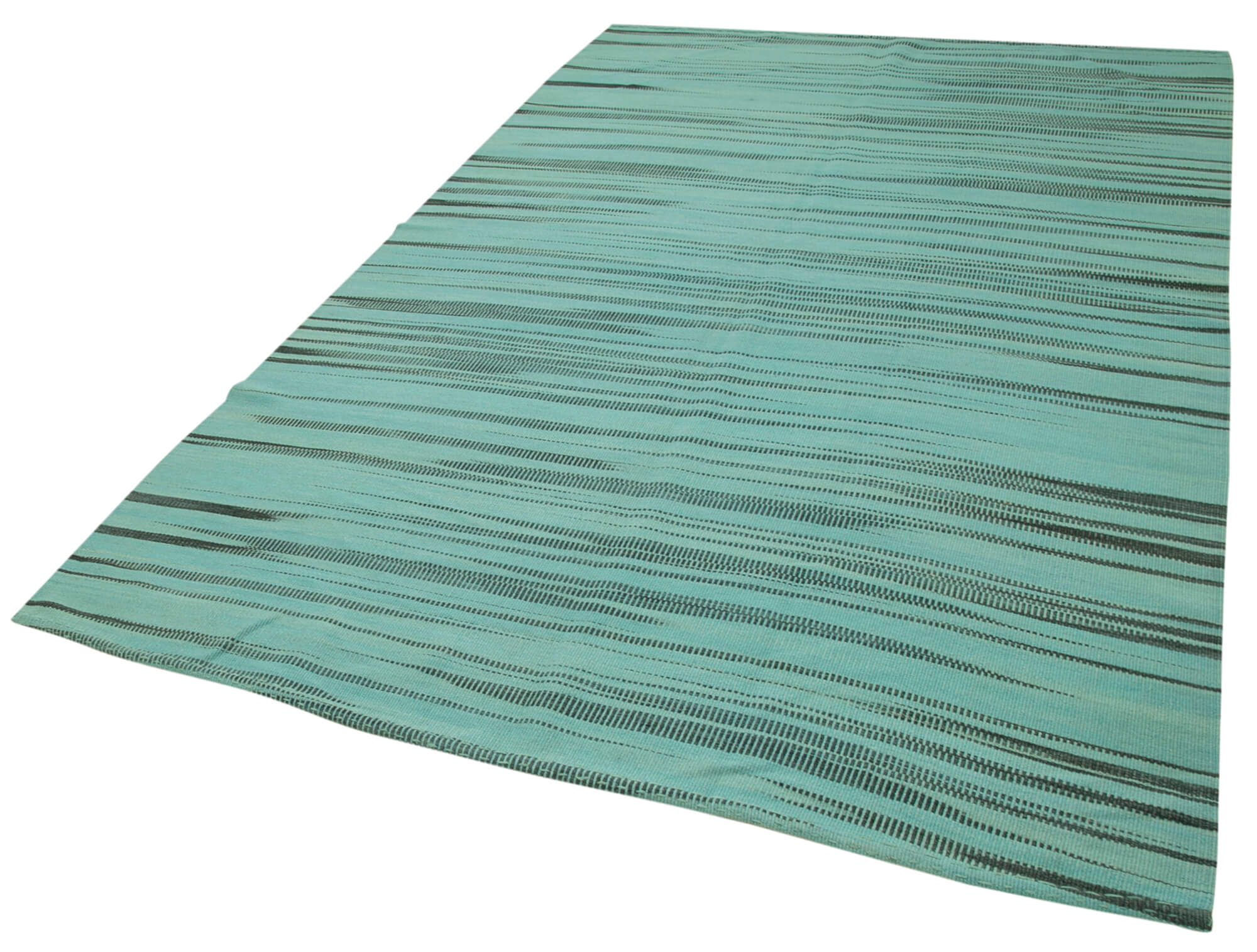 6 x 9 Turquoise Contemporary Kilim Rug - 4806