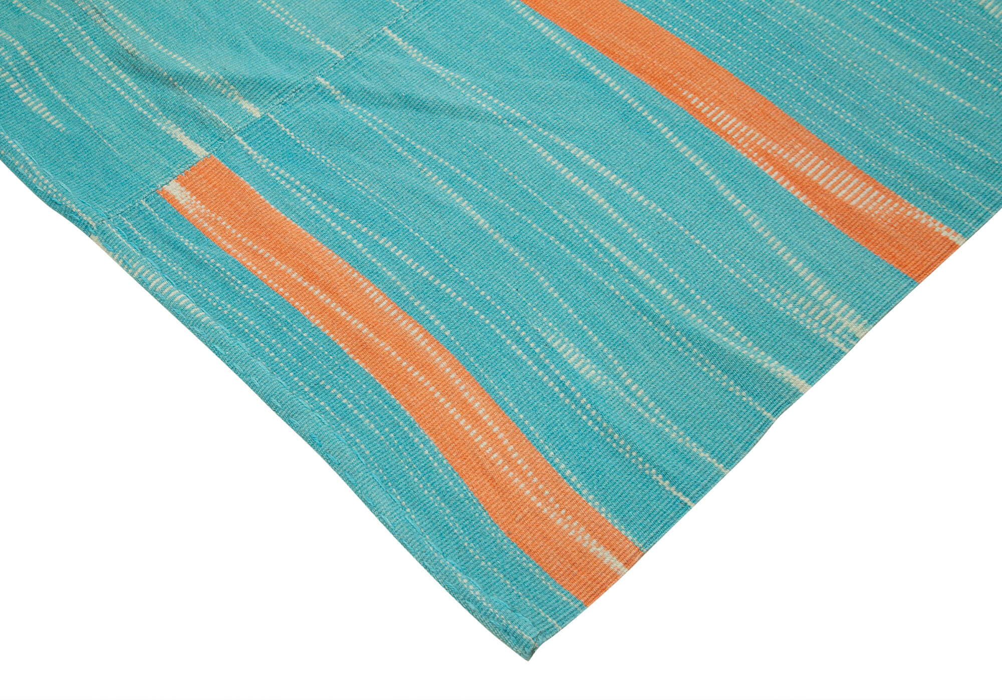 7 x 9 Turquoise Contemporary Kilim Rug - 4807