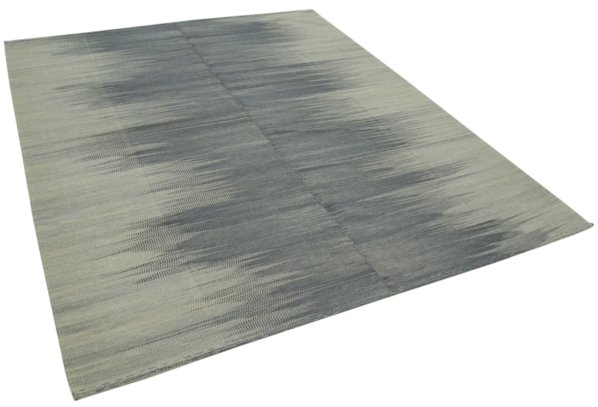 7 x 8 Grey Contemporary Kilim Rug - 4813