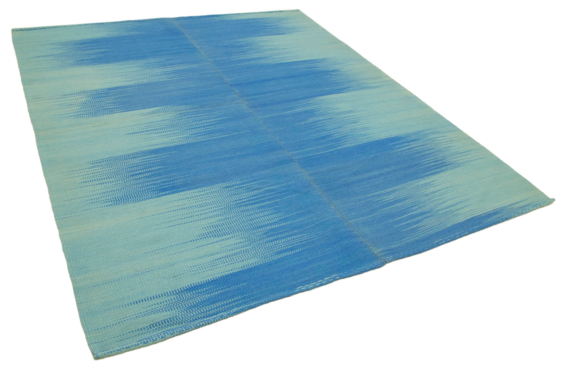 7 x 8 Blue Contemporary Kilim Rug - 4820