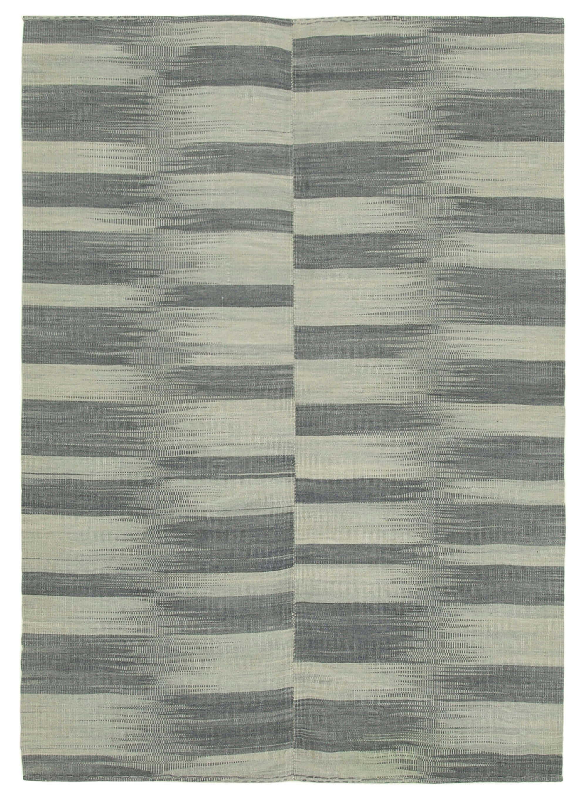 7 x 9 Grey Contemporary Kilim Rug - 4822