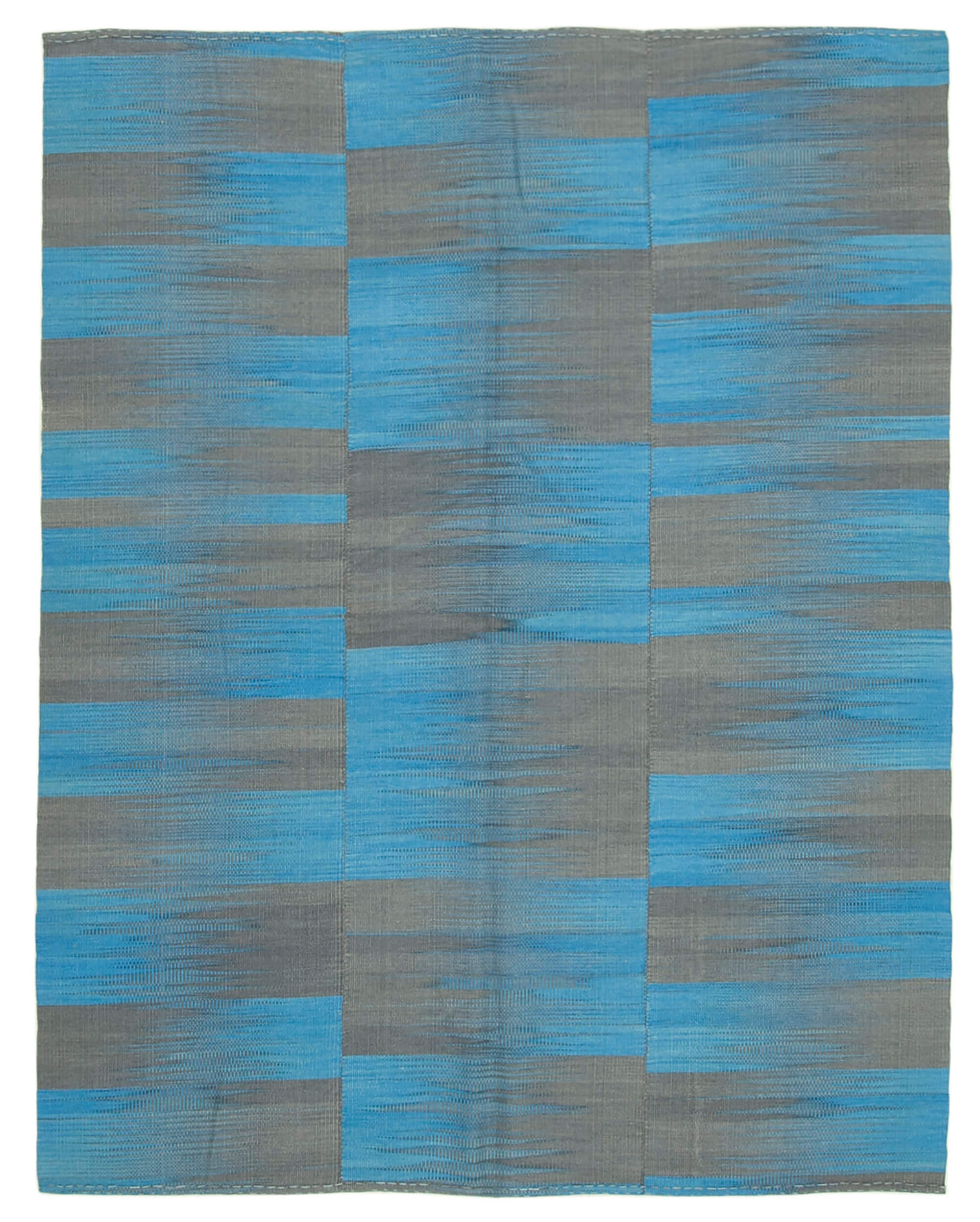 7 x 9 Blue Contemporary Kilim Rug - 4825