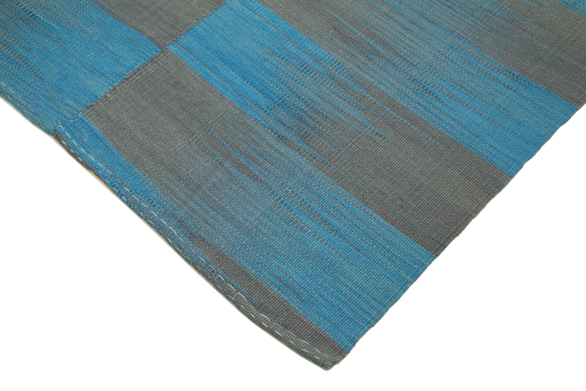 7 x 9 Blue Contemporary Kilim Rug - 4825