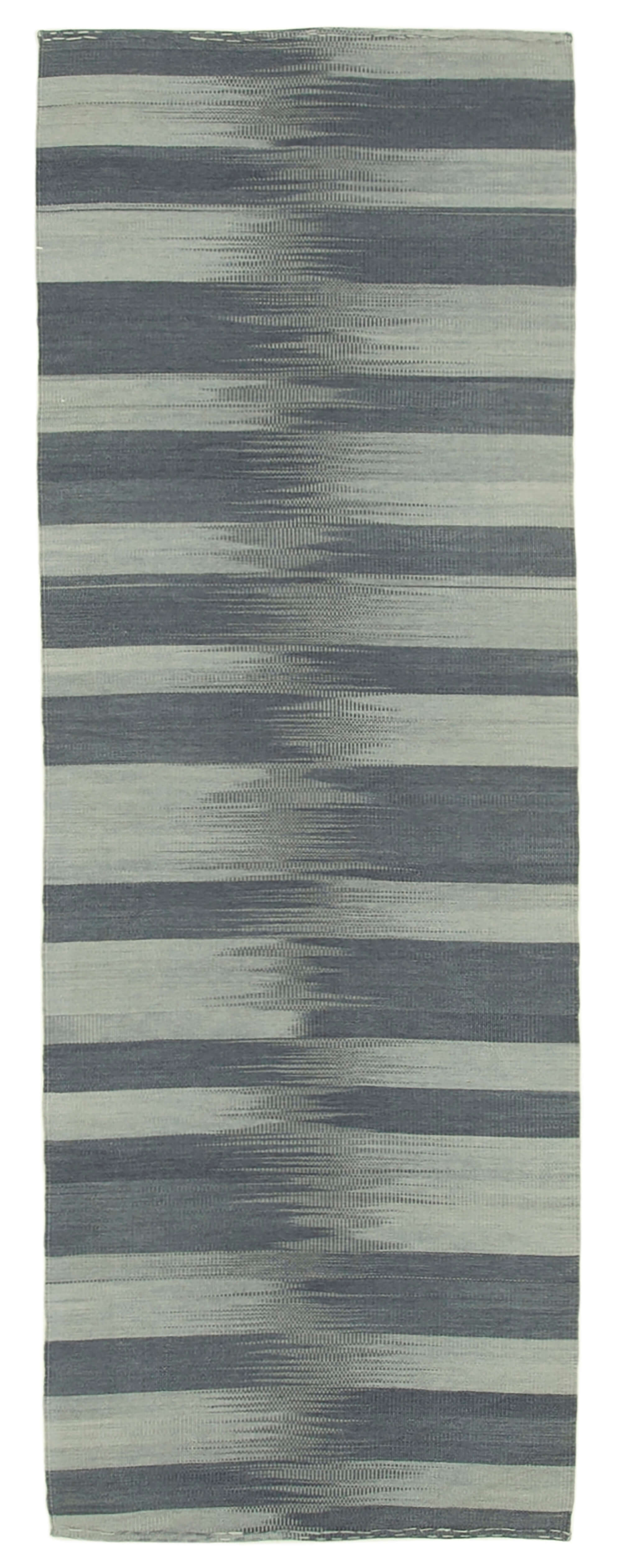 3 x 10 Grey Contemporary Kilim Rug - 4830