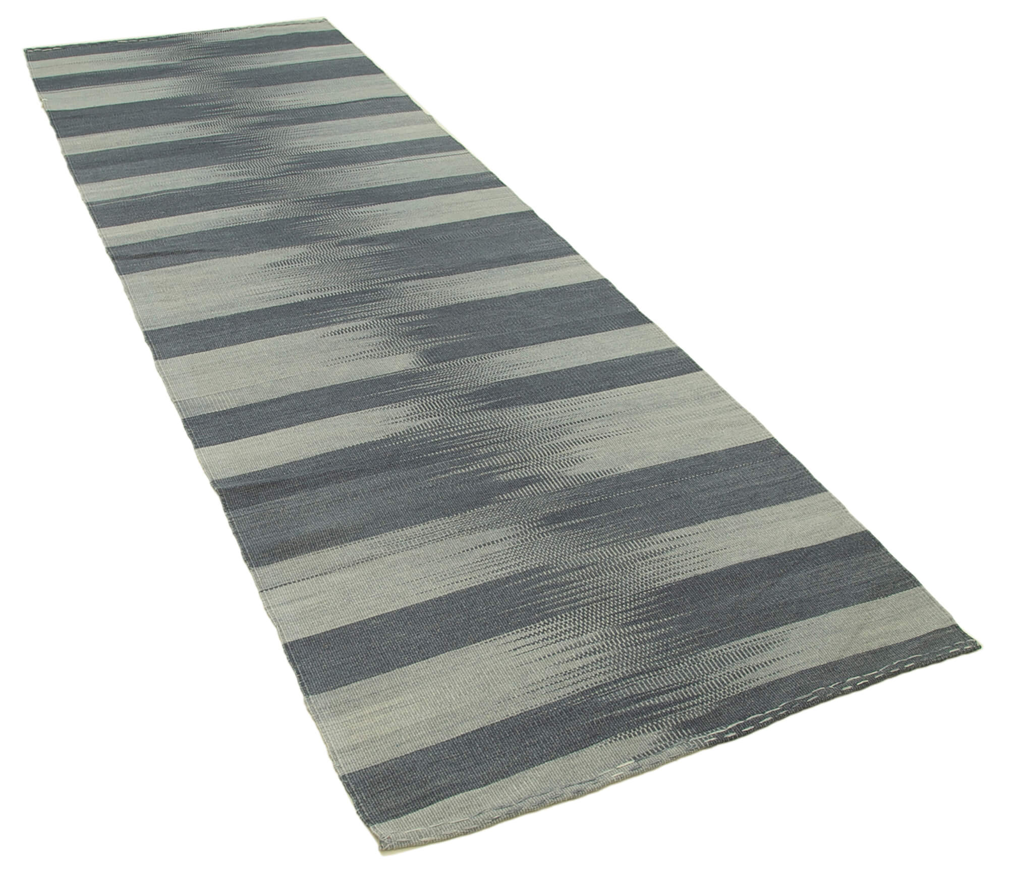 3 x 10 Grey Contemporary Kilim Rug - 4830