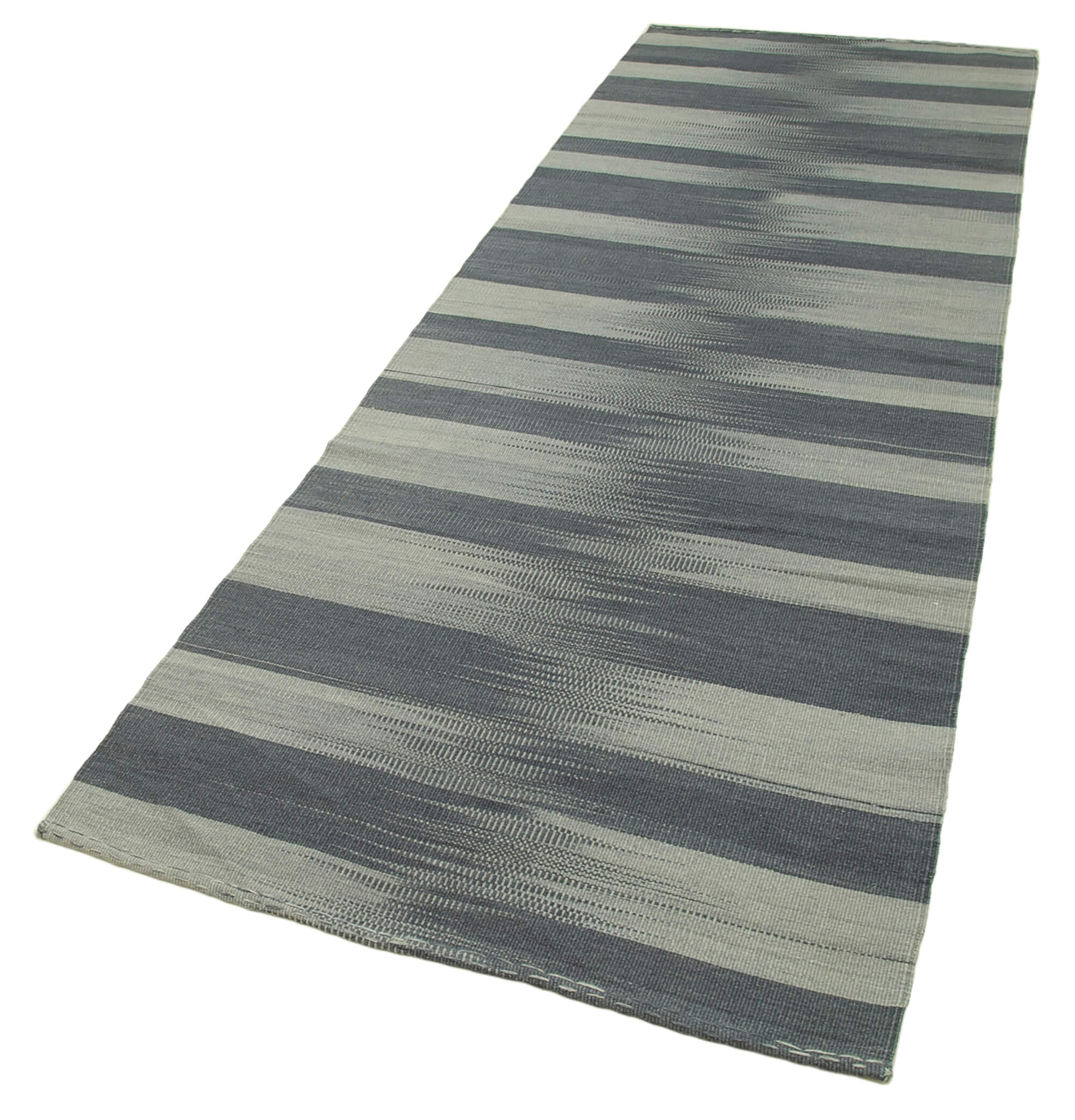 3 x 10 Grey Contemporary Kilim Rug - 4830