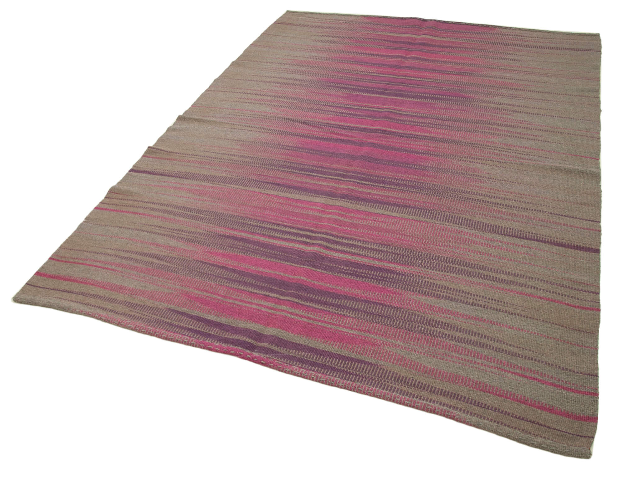 6 x 8 Purple Contemporary Kilim Rug - 4832