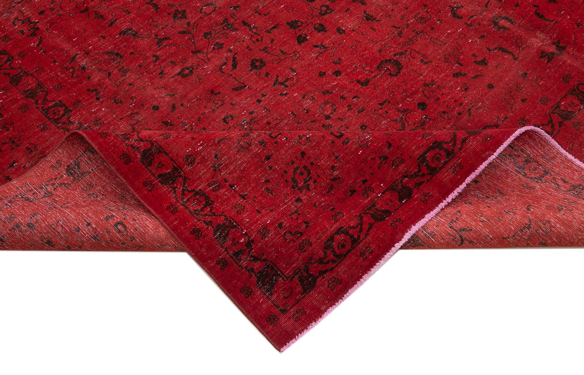 10 x 13 Red Overdyed Large Area Rug - 4898