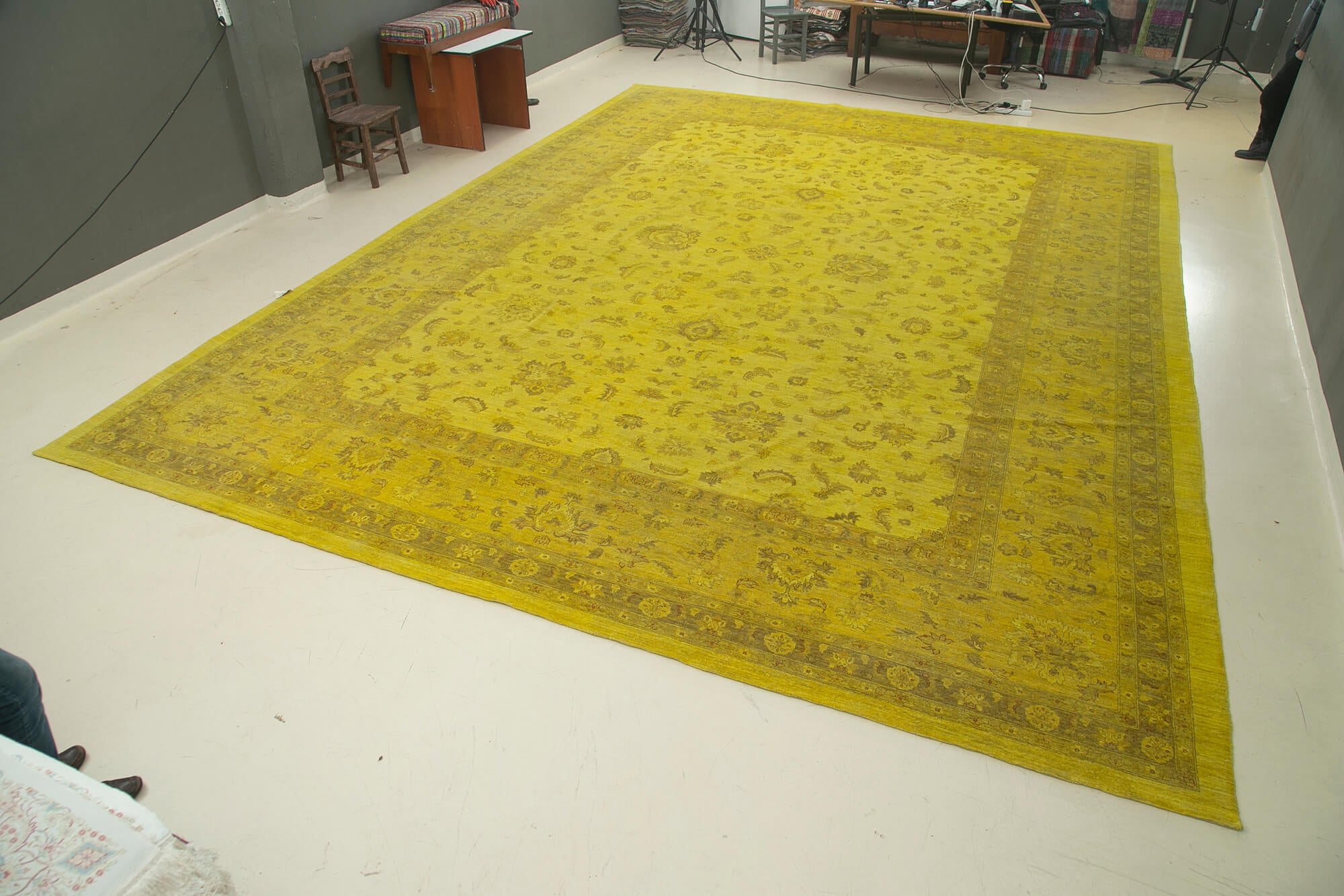 14 x 20 Yellow Oushak Rug - 4901