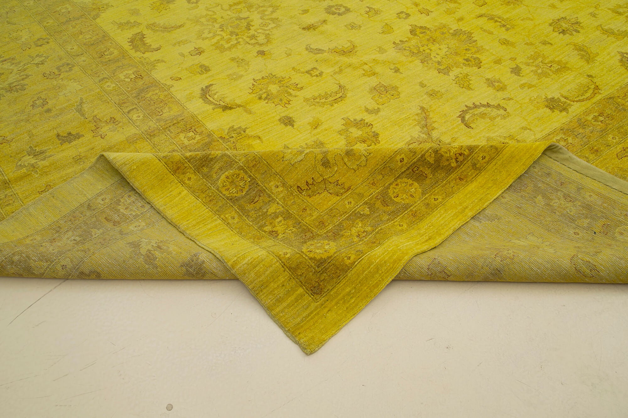 14 x 20 Yellow Oushak Rug - 4901