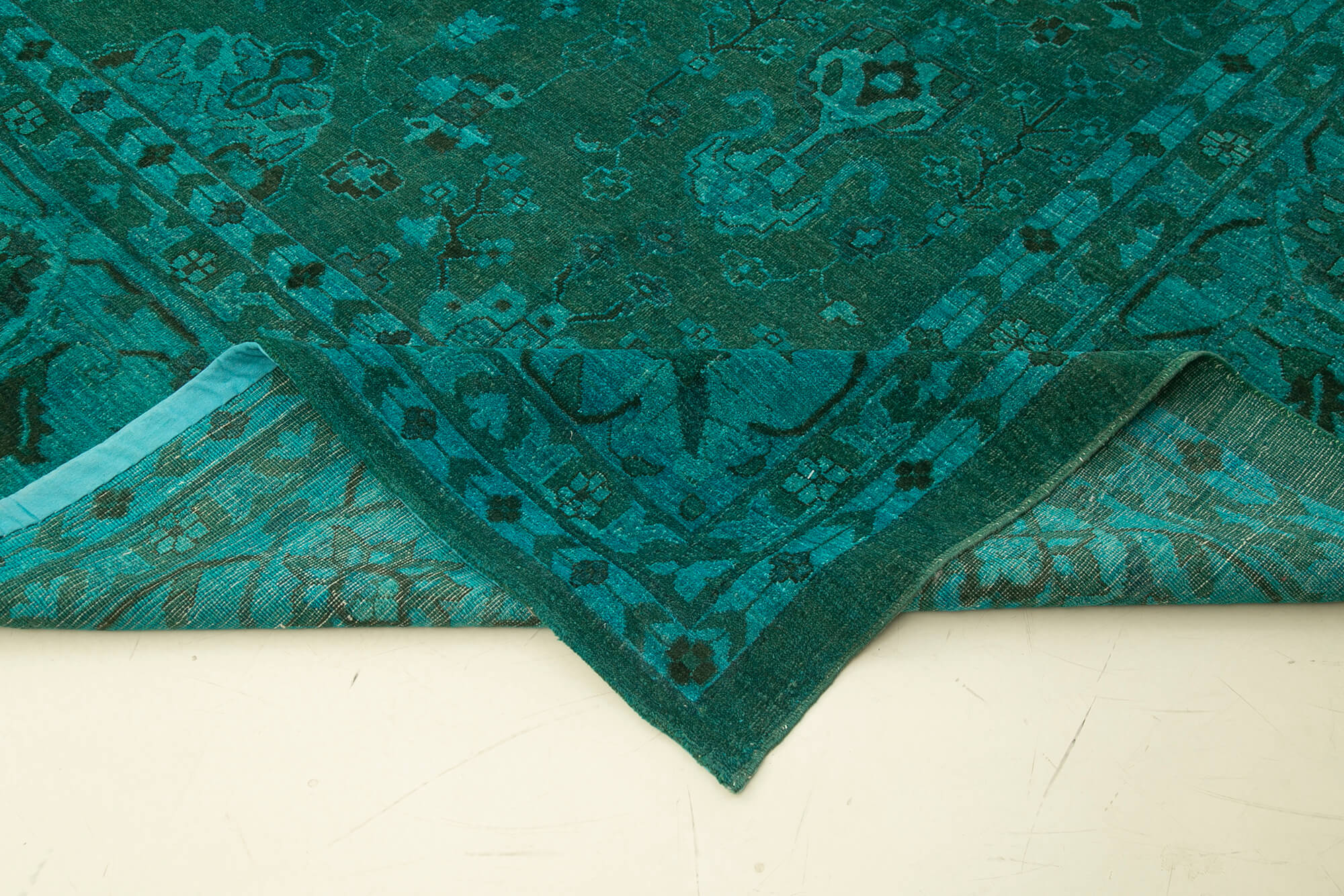 14 x 23 Turquoise Oushak Rug - 4909