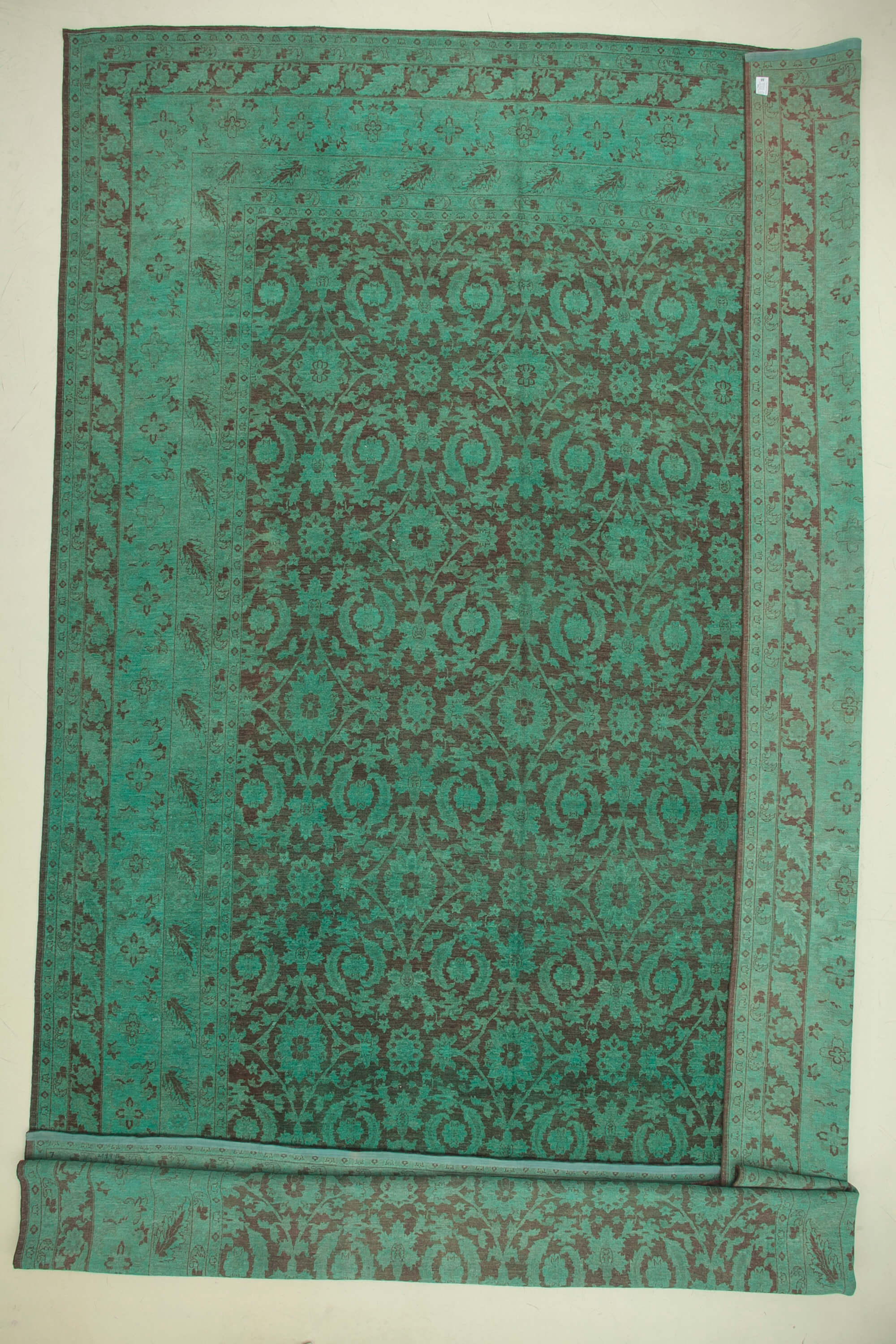 14 x 26 Turquoise Oushak Rug - 4910