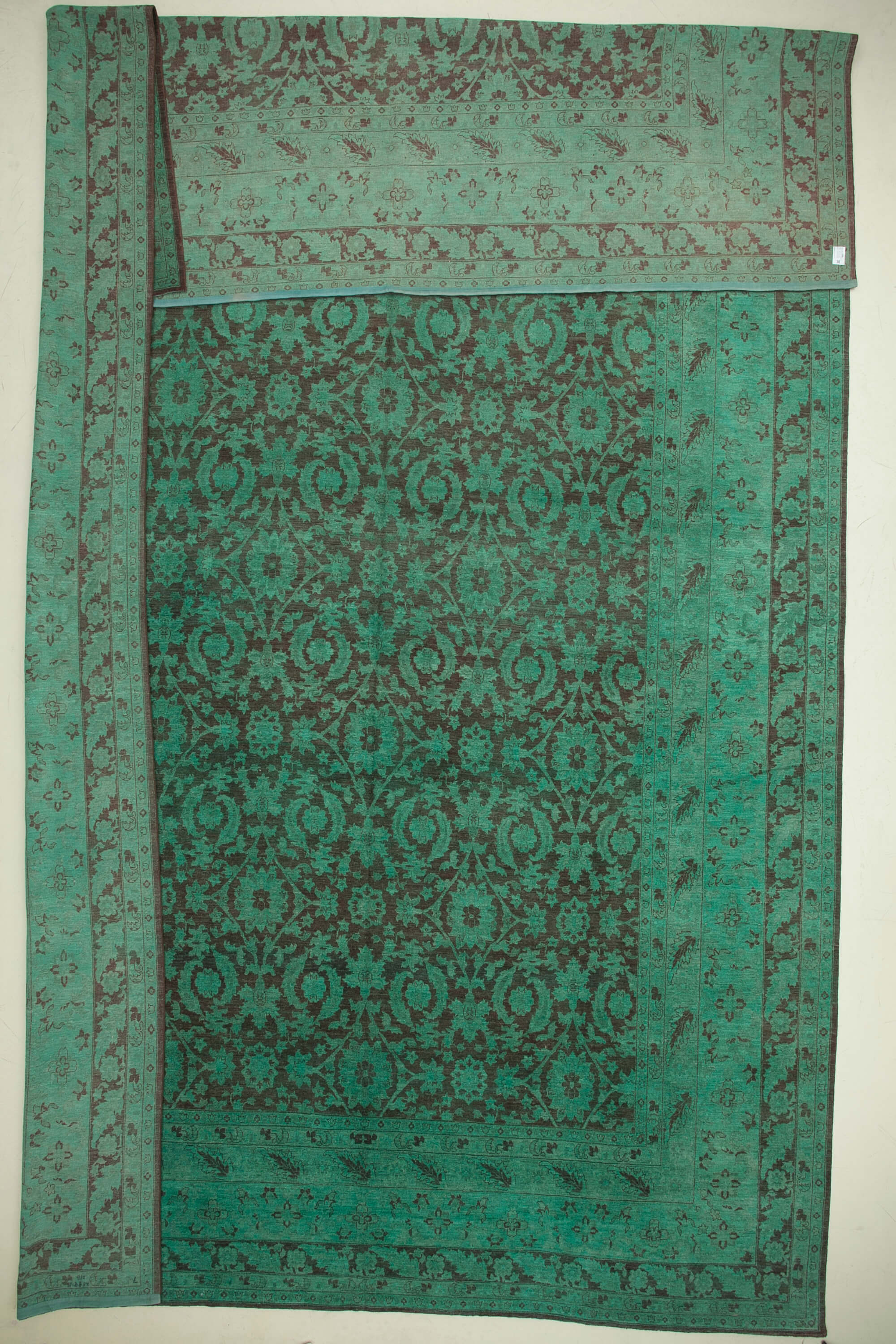 14 x 26 Turquoise Oushak Rug - 4910