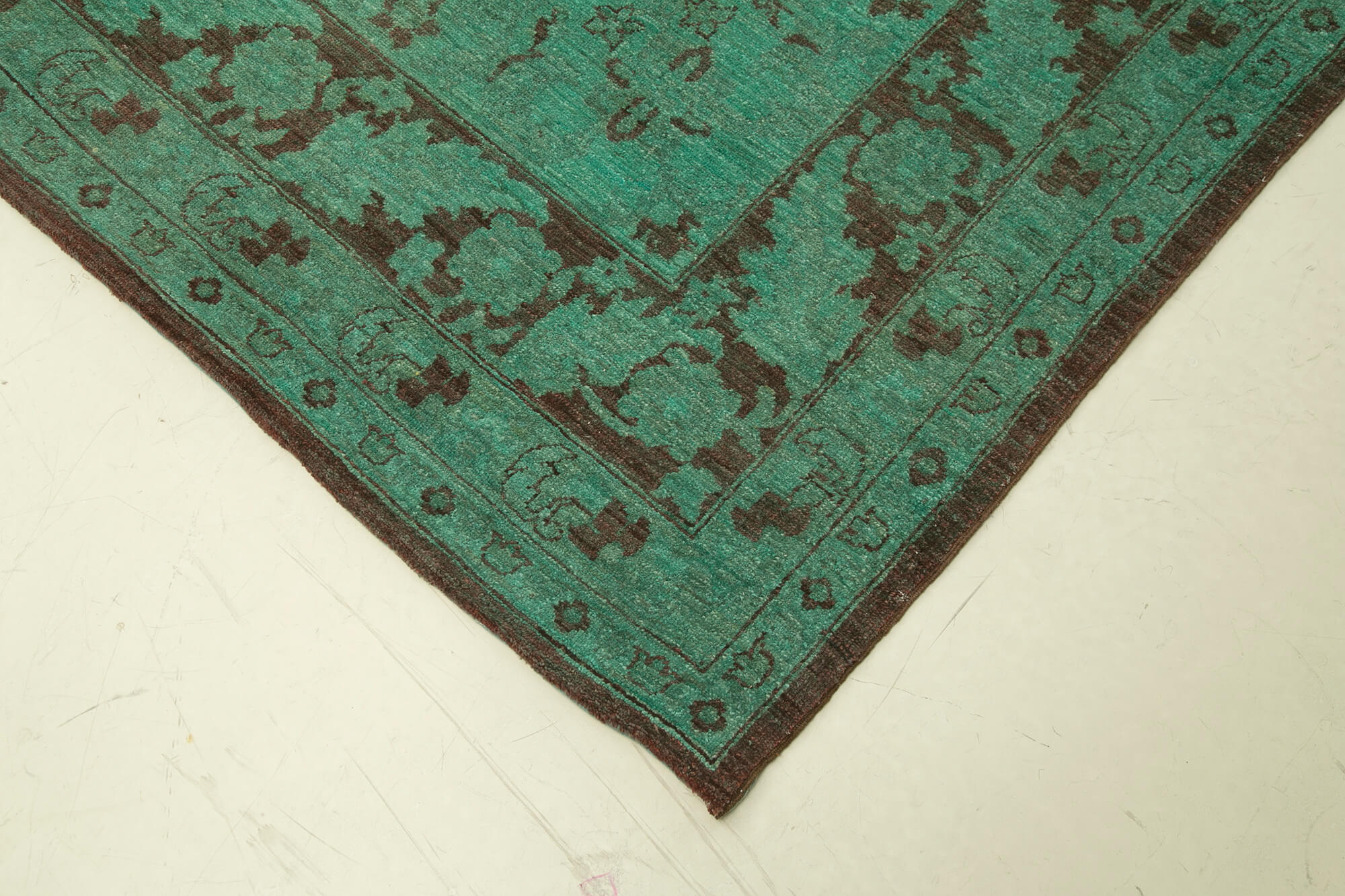 14 x 26 Turquoise Oushak Rug - 4910