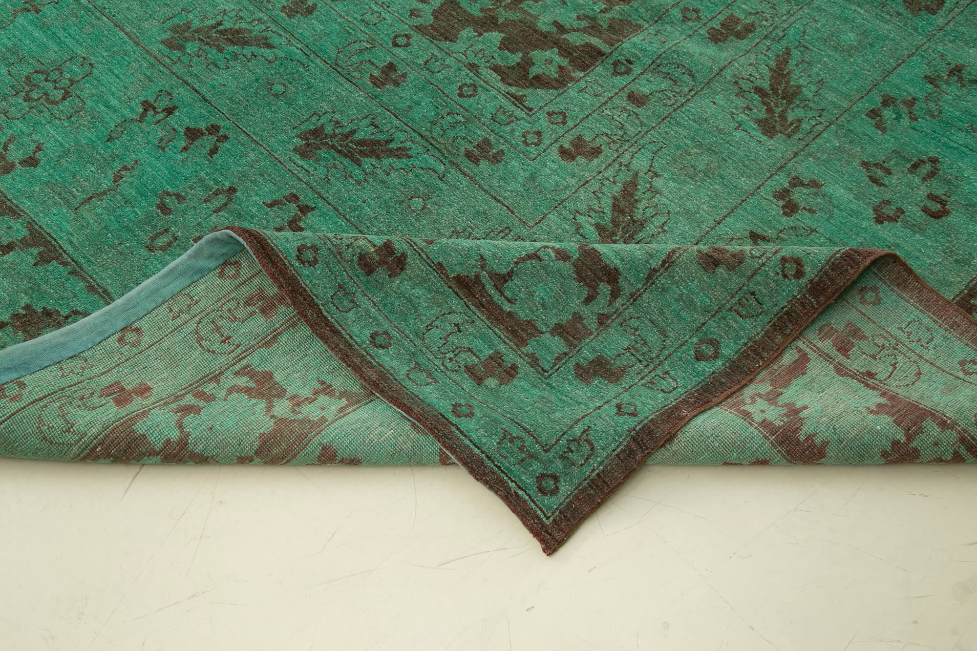 14 x 26 Turquoise Oushak Rug - 4910