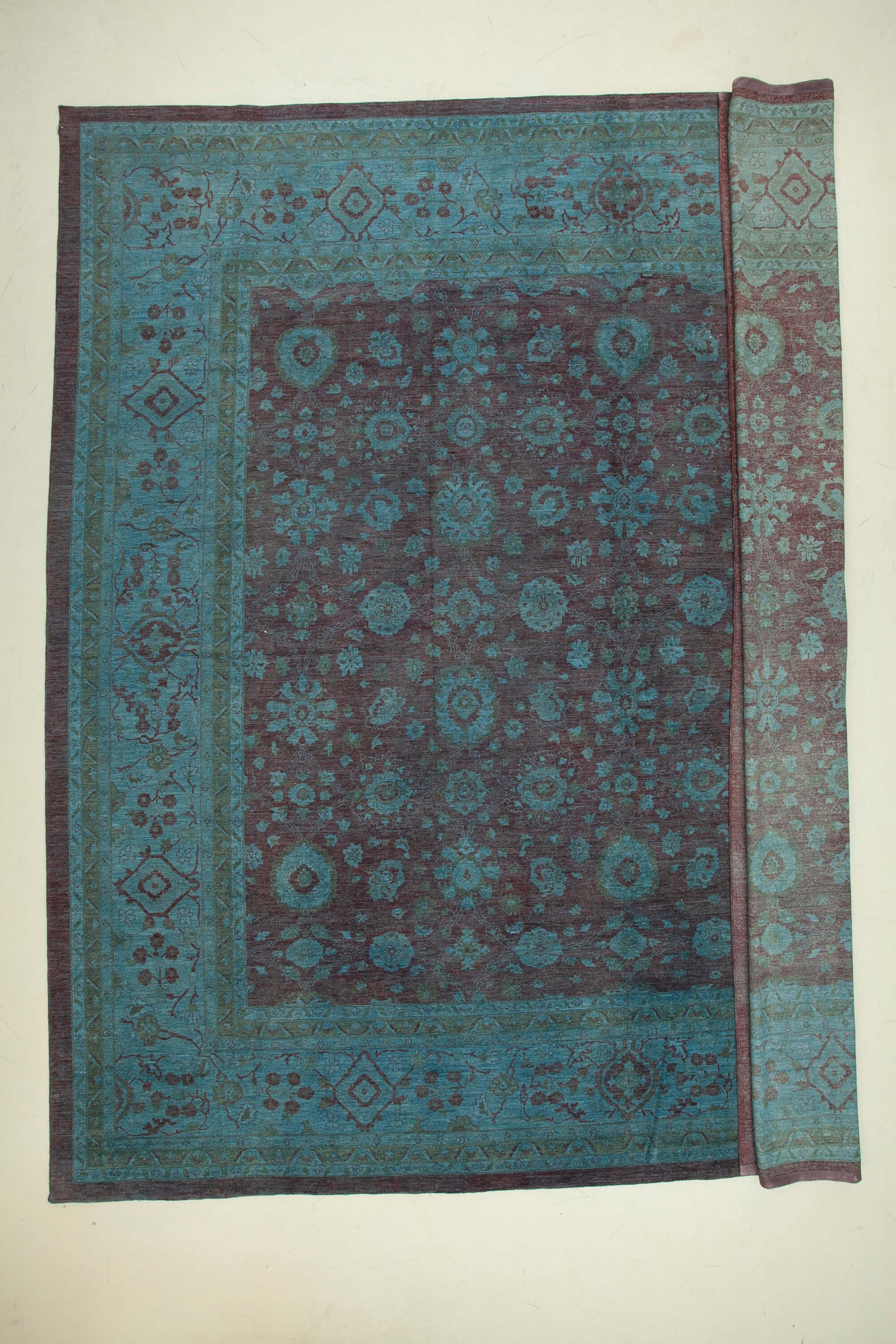 18 x 19 Blue Oushak Rug - 4911