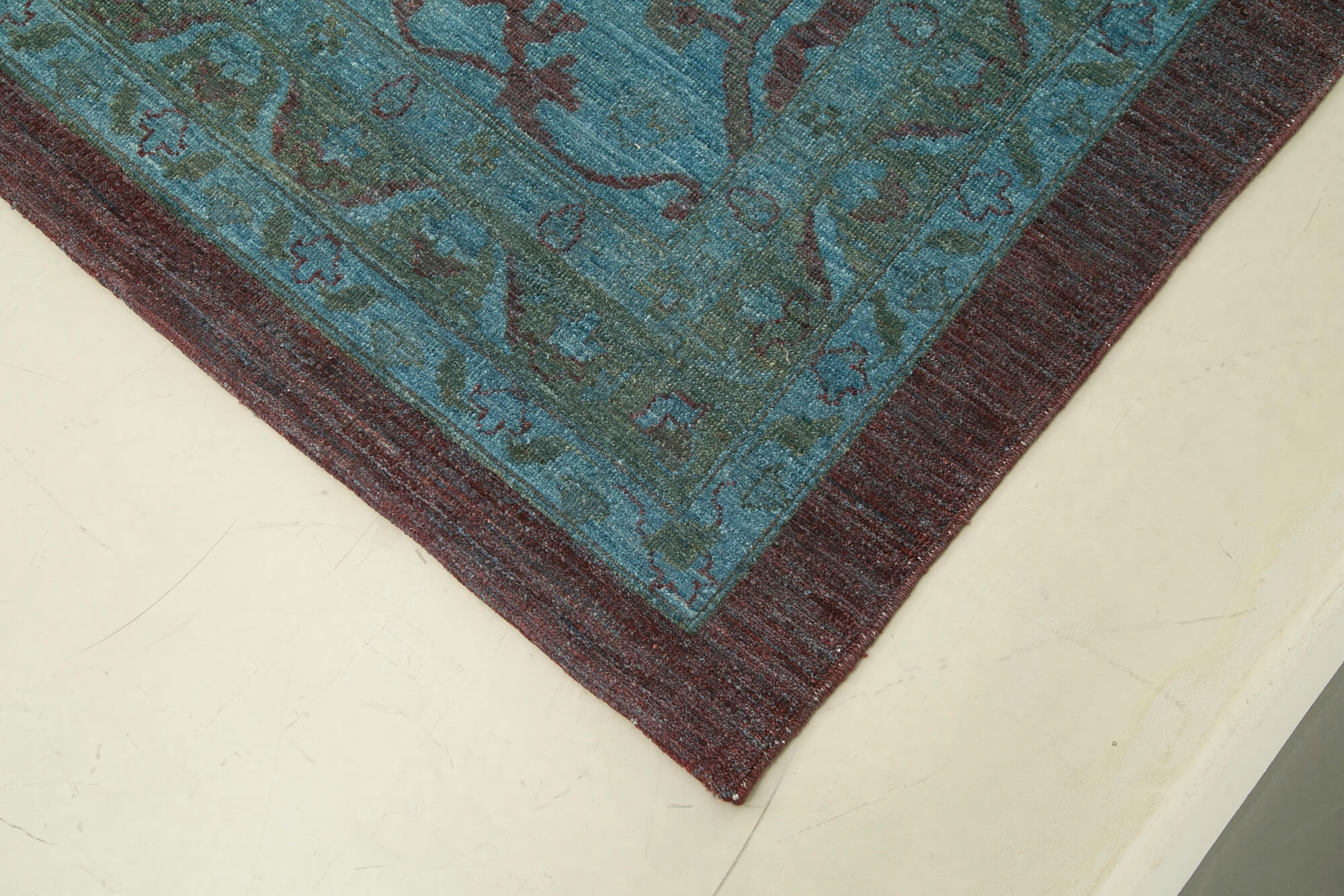 18 x 19 Blue Oushak Rug - 4911