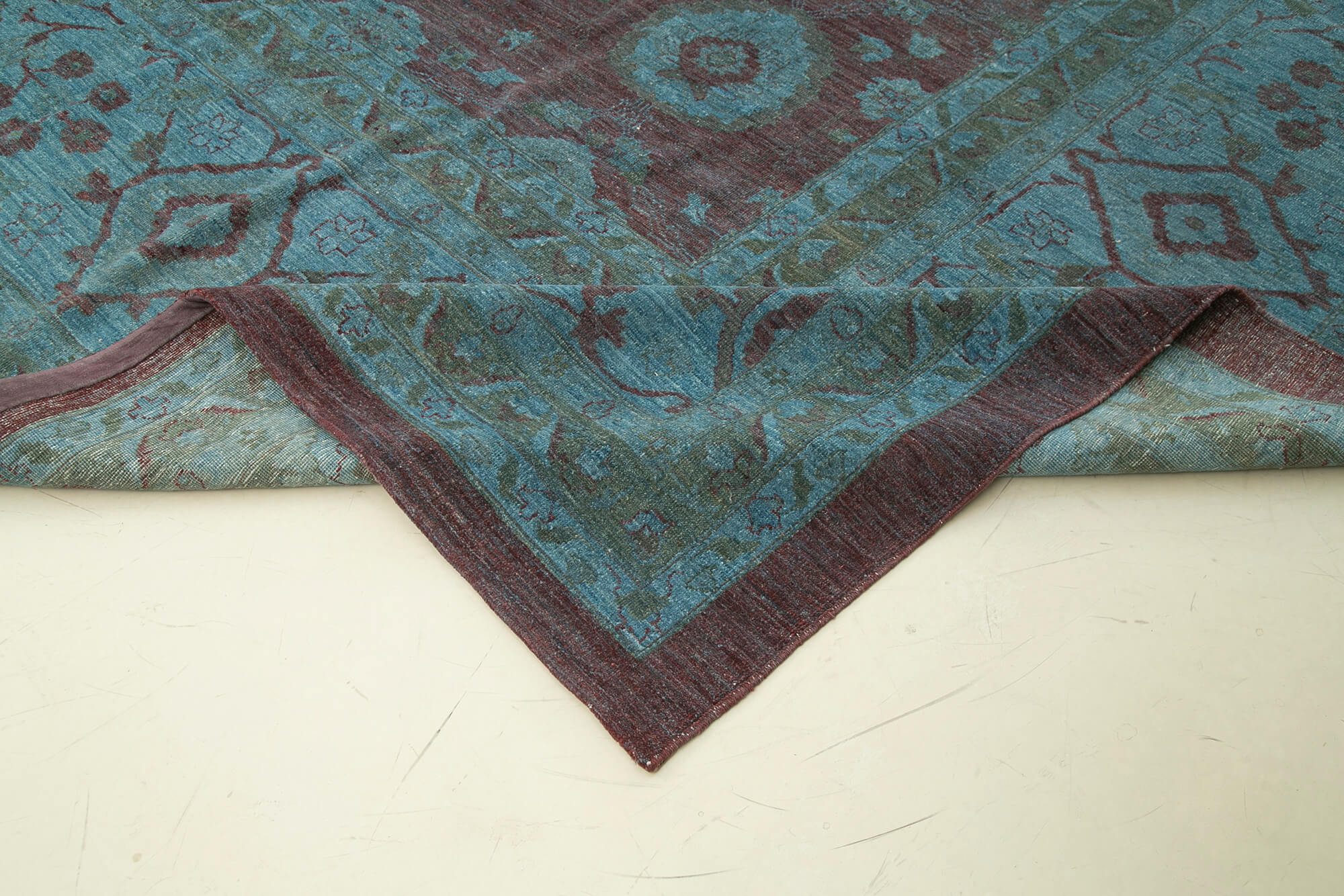 18 x 19 Blue Oushak Rug - 4911