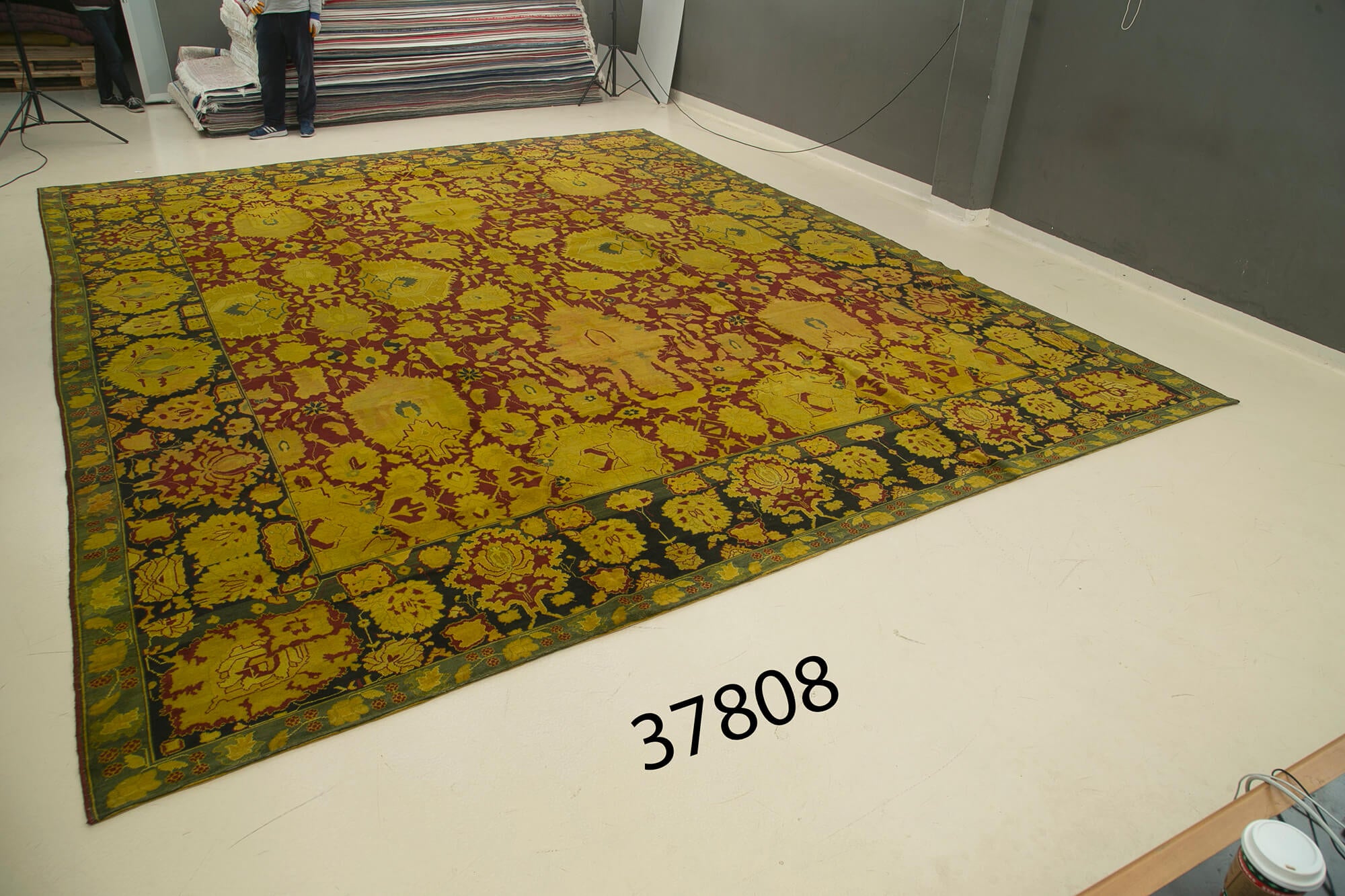 15 x 18 Yellow Oushak Rug - 4912