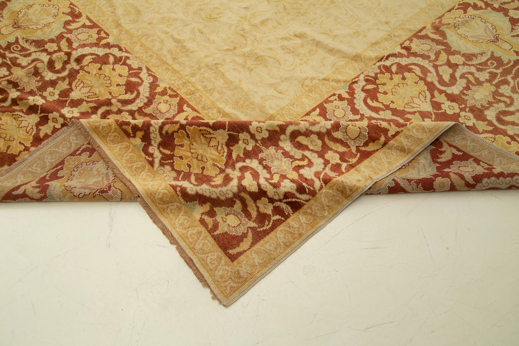 16 x 25 Beige Oushak Rug - 4915