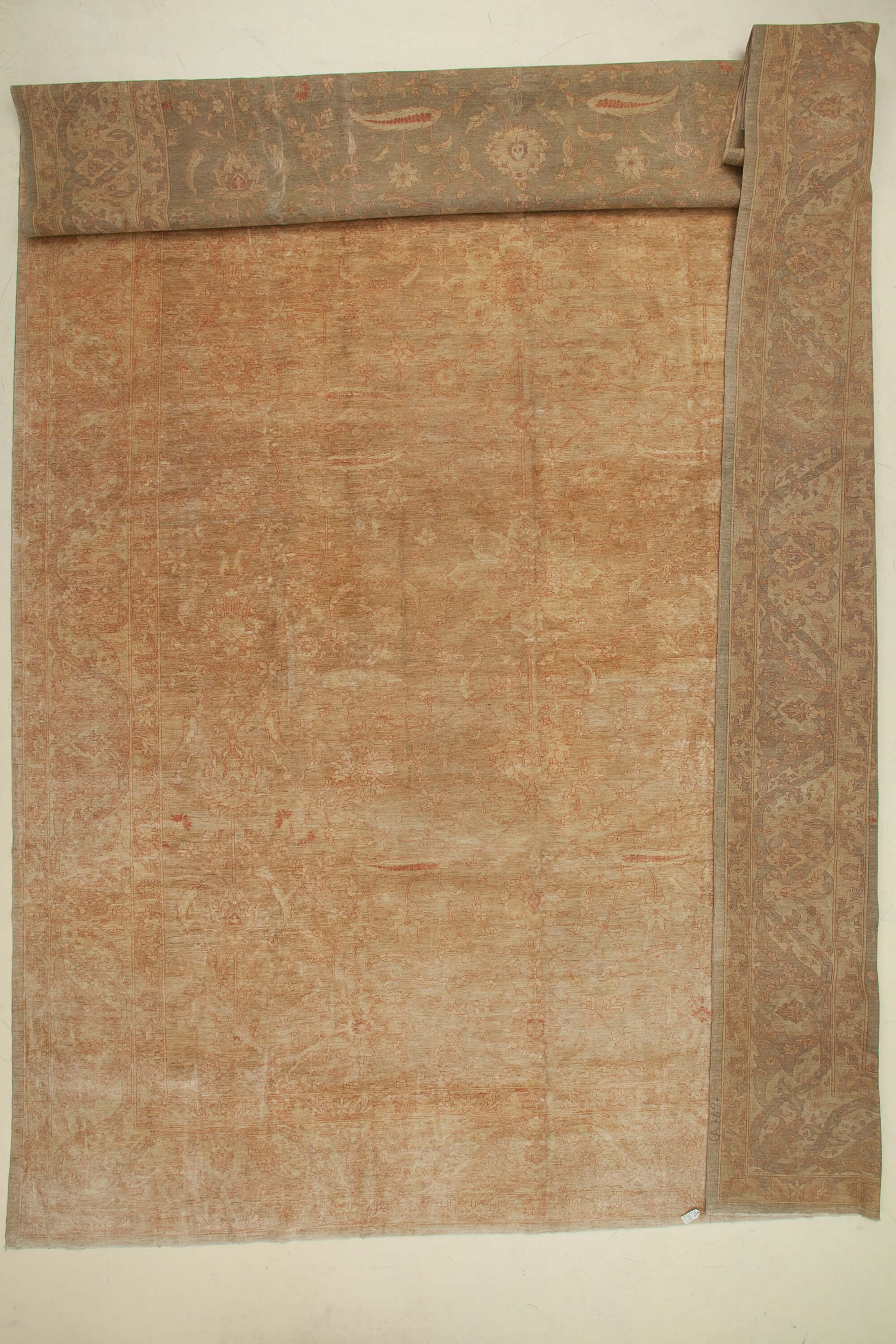 16 x 25 Beige Oushak Rug - 4916