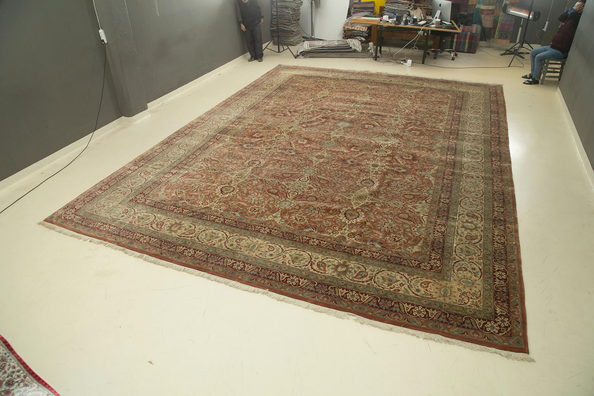 14 x 19 Beige Oushak Rug - 4918