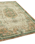 5 x 9 Beige Turkish Vintage Area Rug - 4925