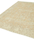 7 x 10 Beige Turkish Vintage Area Rug - 4926