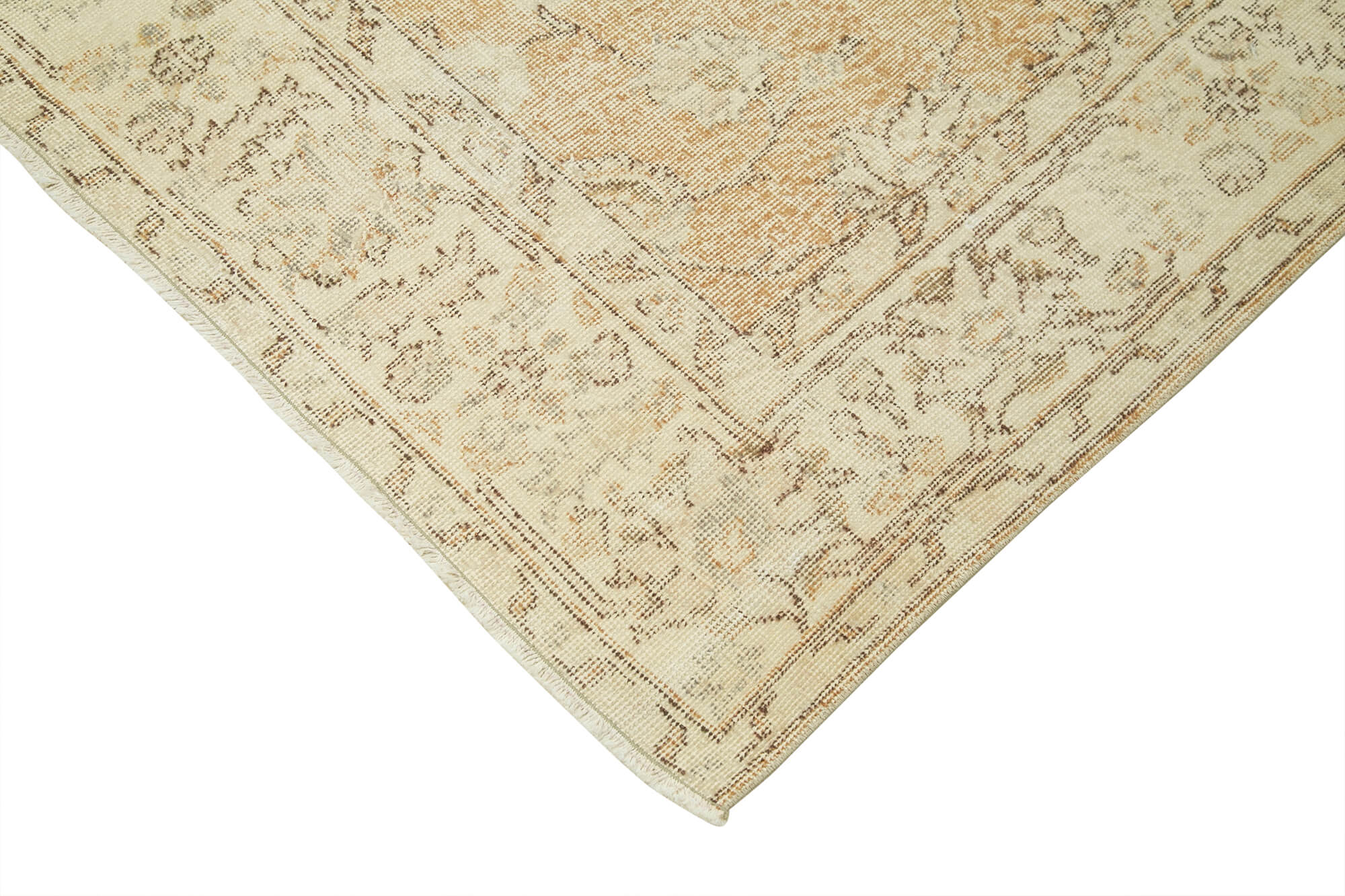 7 x 10 Beige Turkish Vintage Area Rug - 4926