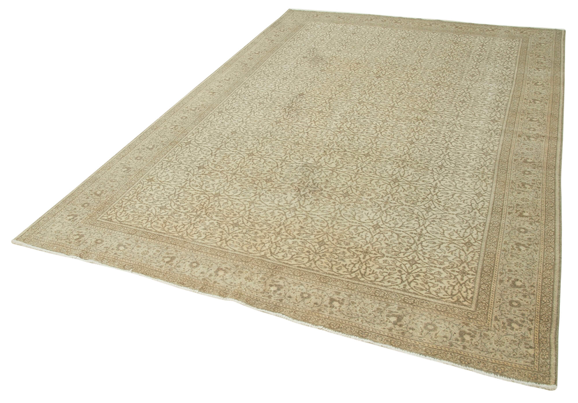 6 x 9 Beige Vintage Rug - 4930