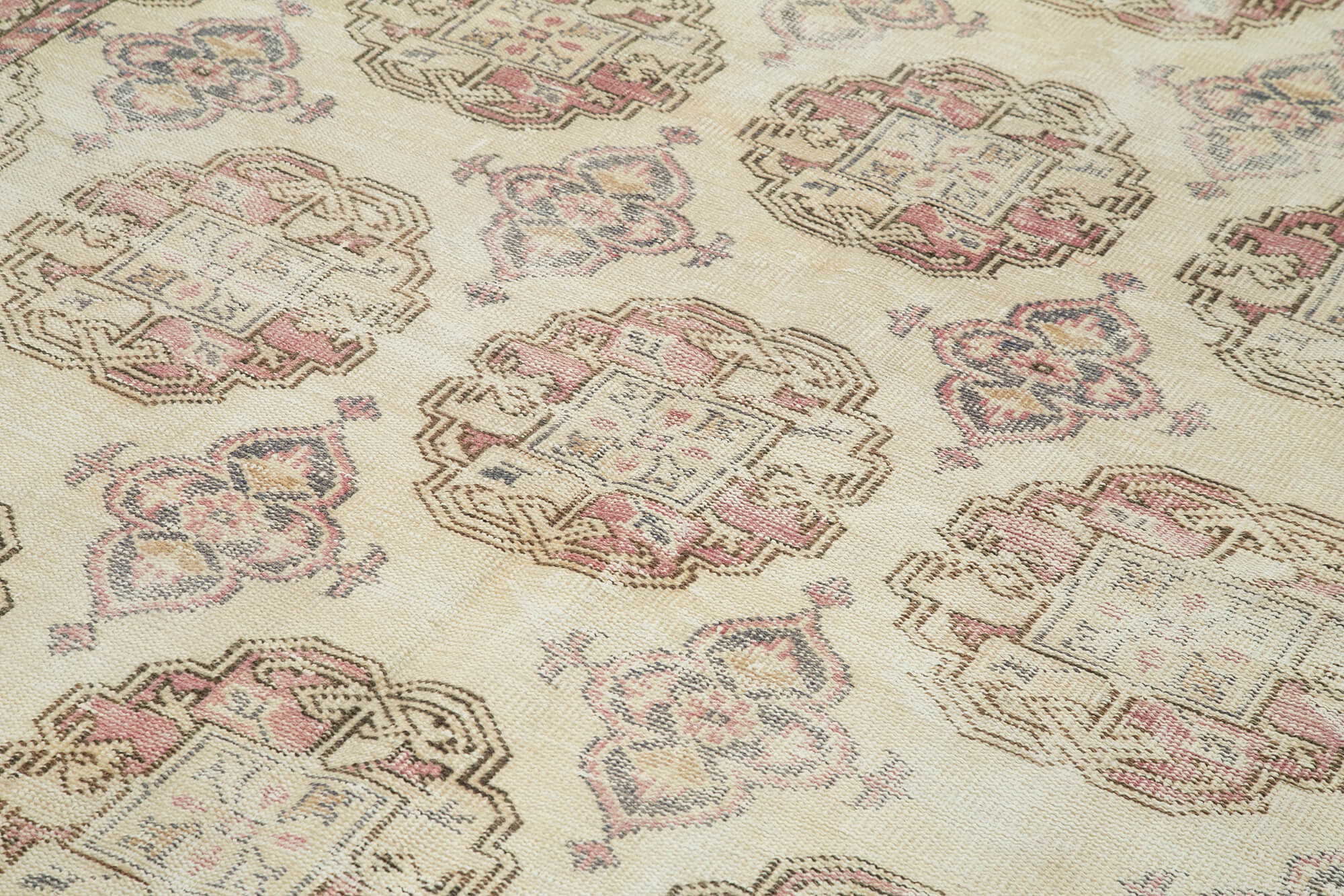 7 x 10 Beige Turkish Vintage Area Rug - 4931