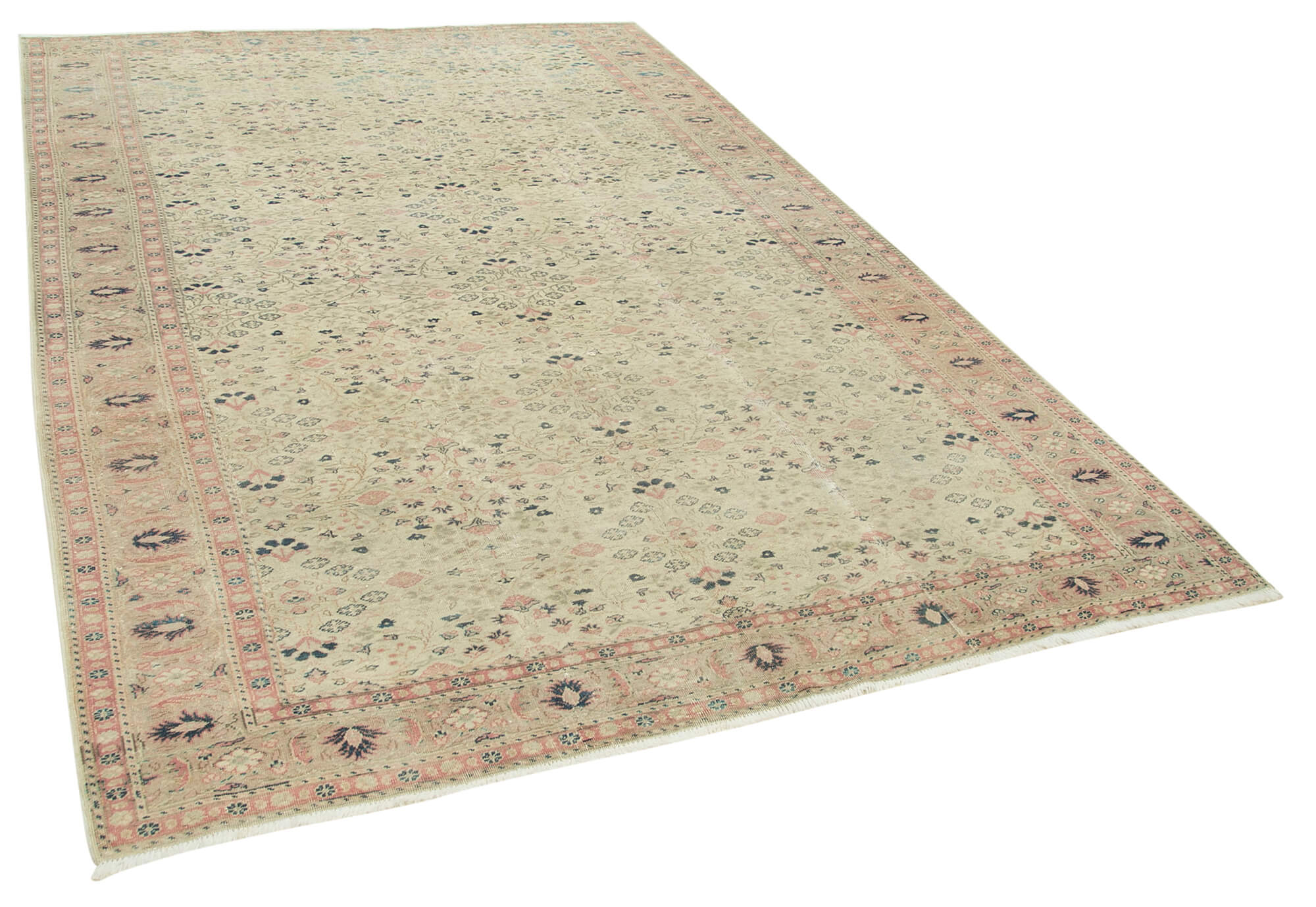 7 x 10 Beige Vintage Rug - 4933