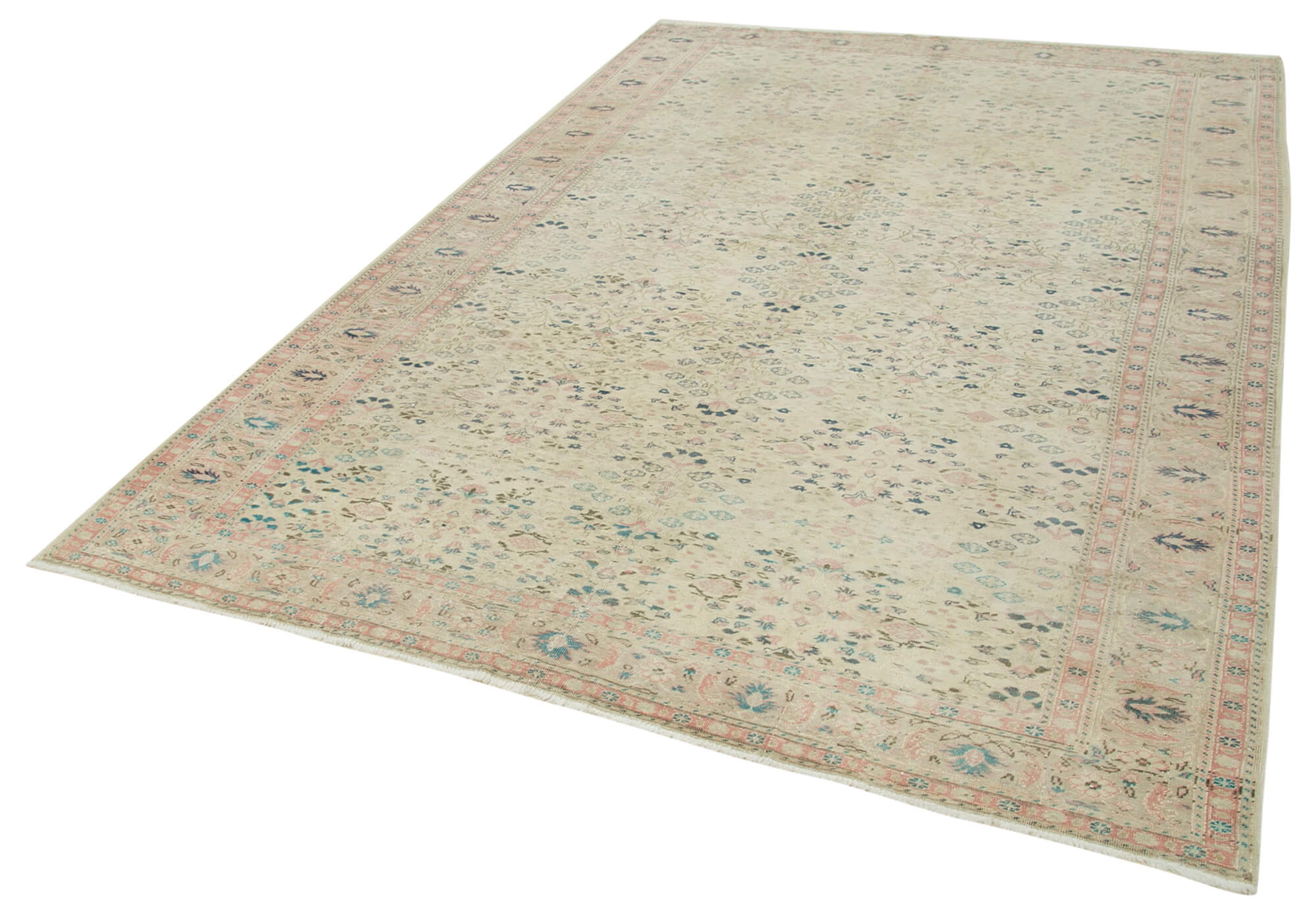 7 x 10 Beige Vintage Rug - 4933