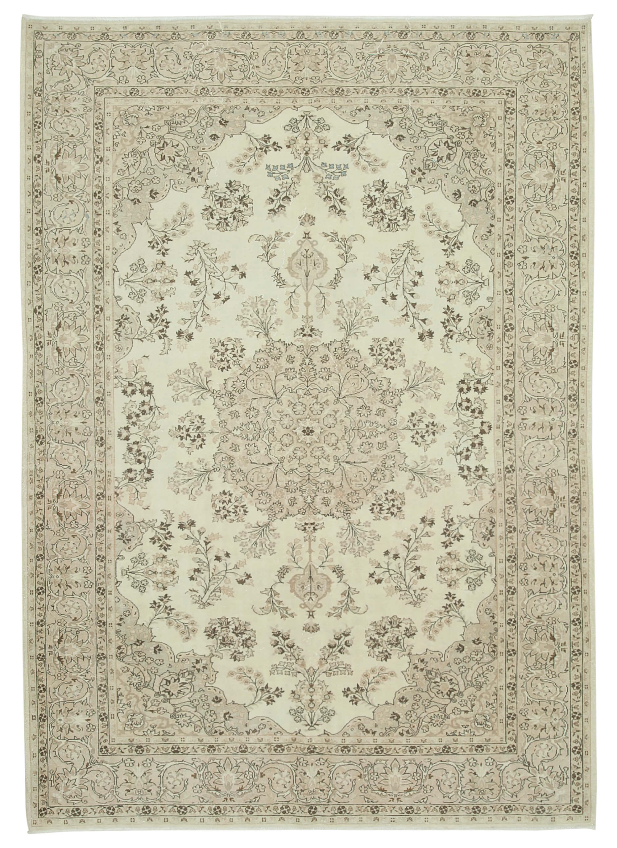 7 x 10 Beige Vintage Rug - 4934