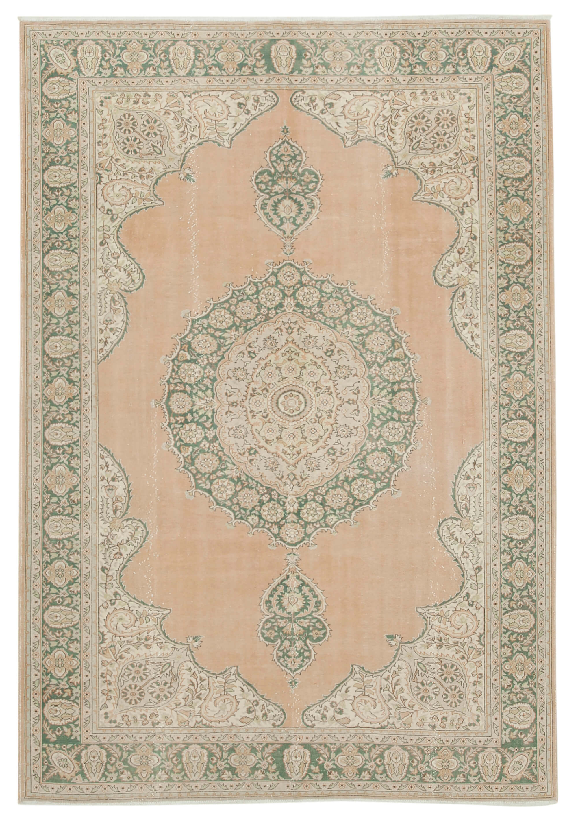 7 x 10 Beige Vintage Rug - 4935