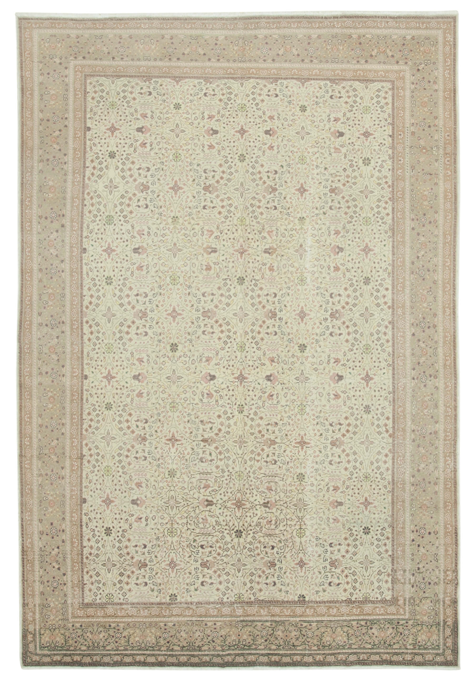 7 x 10 Beige Vintage Rug - 4936