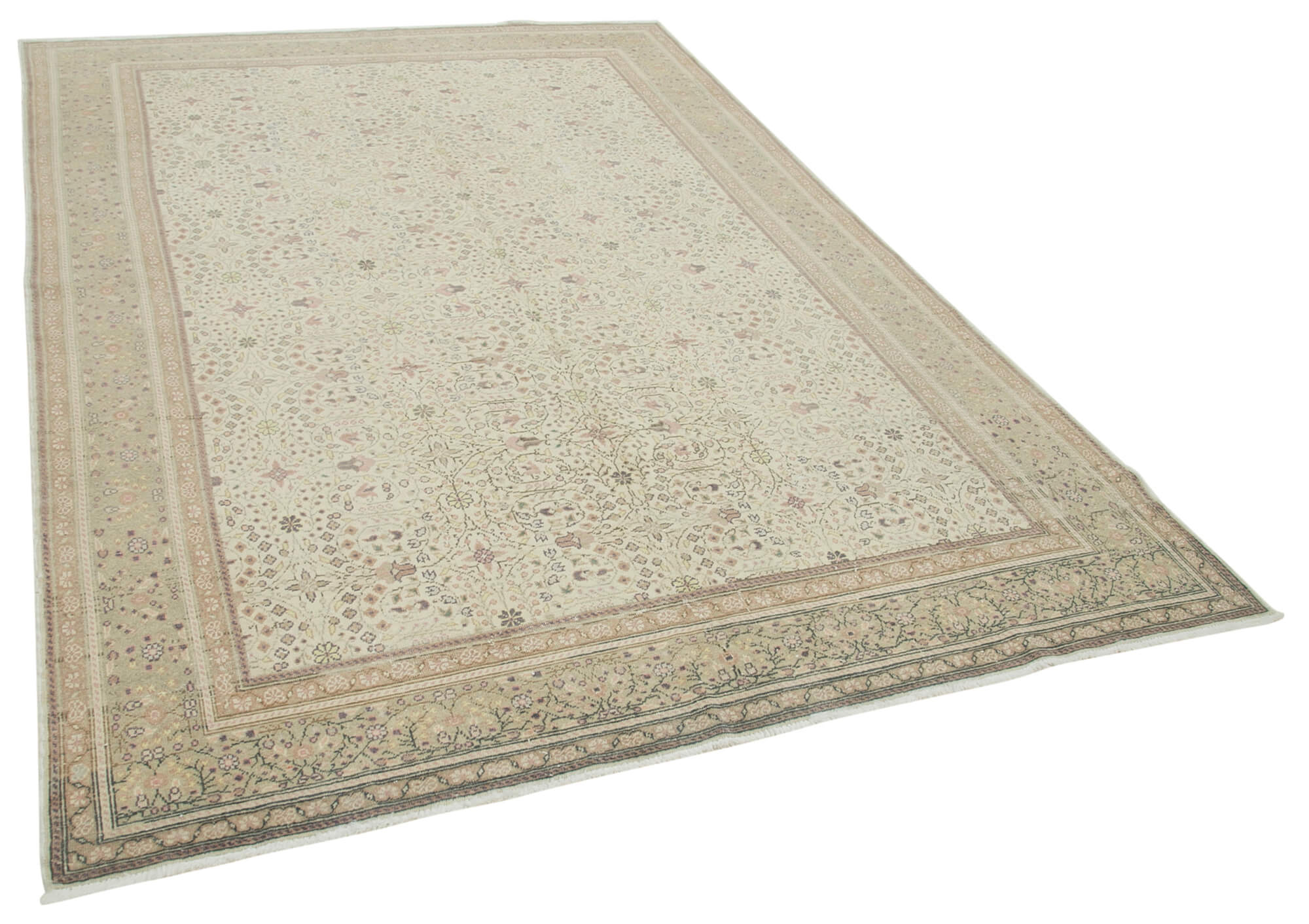 7 x 10 Beige Vintage Rug - 4936