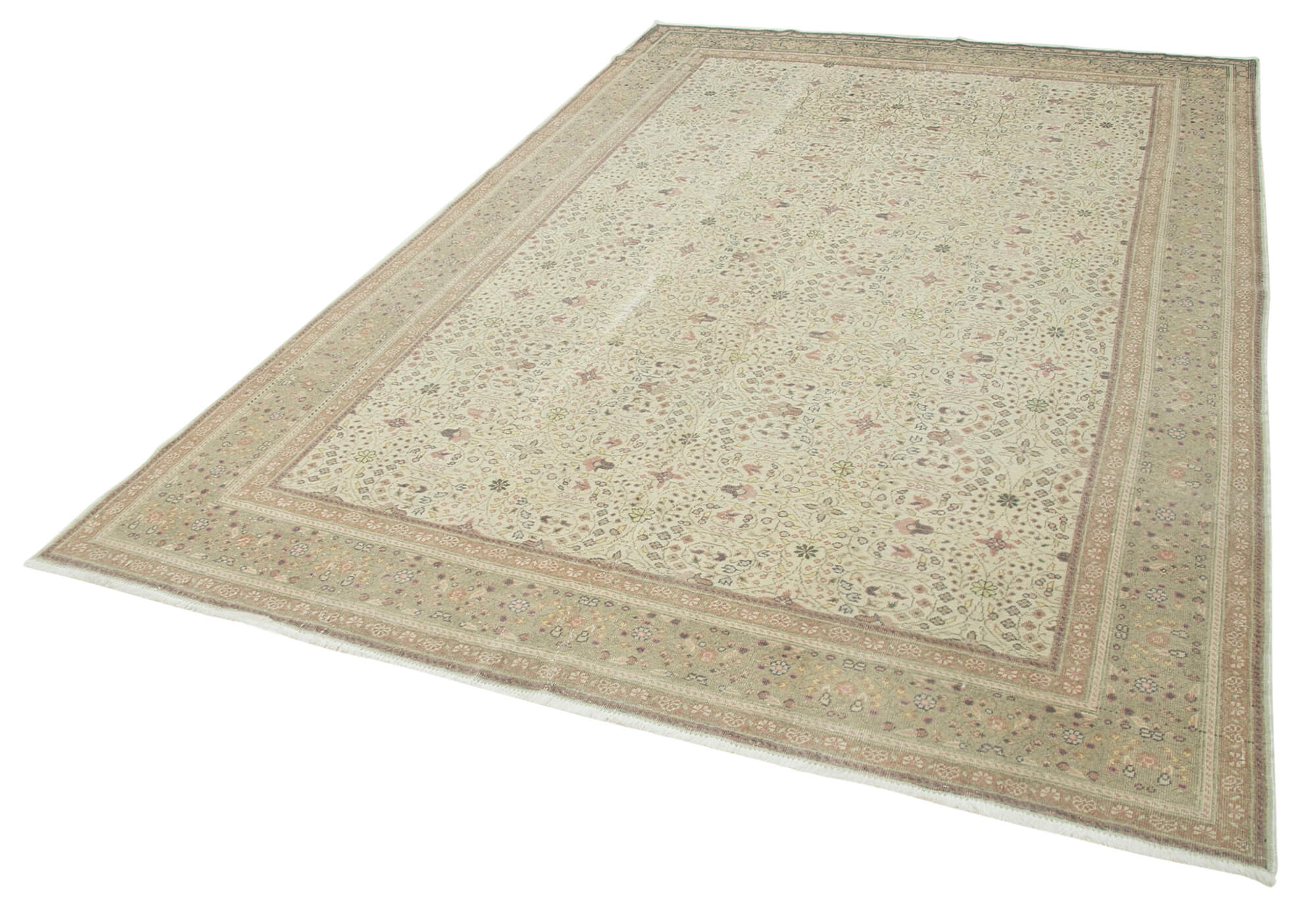 7 x 10 Beige Vintage Rug - 4936