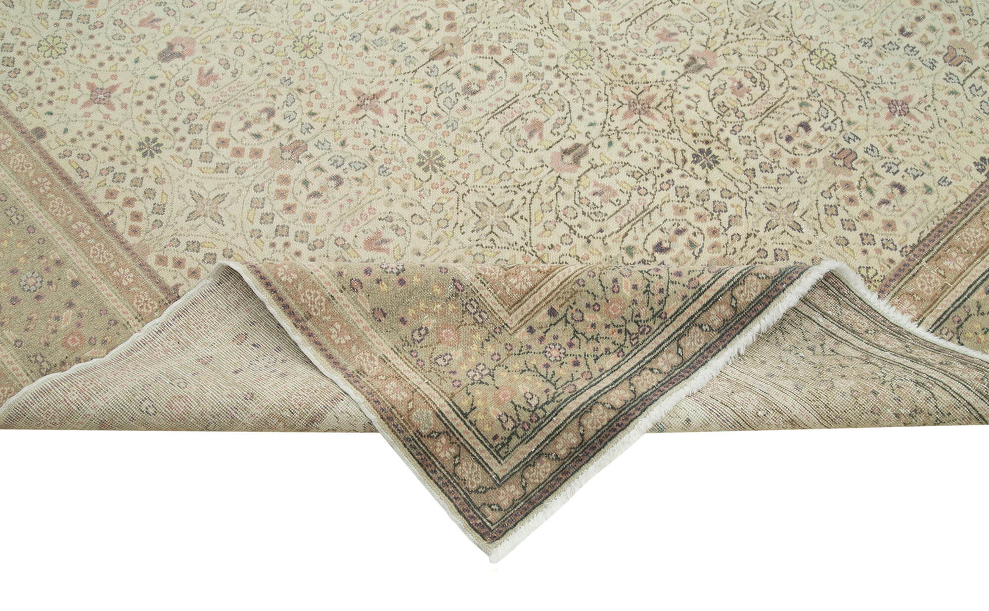 7 x 10 Beige Vintage Rug - 4936