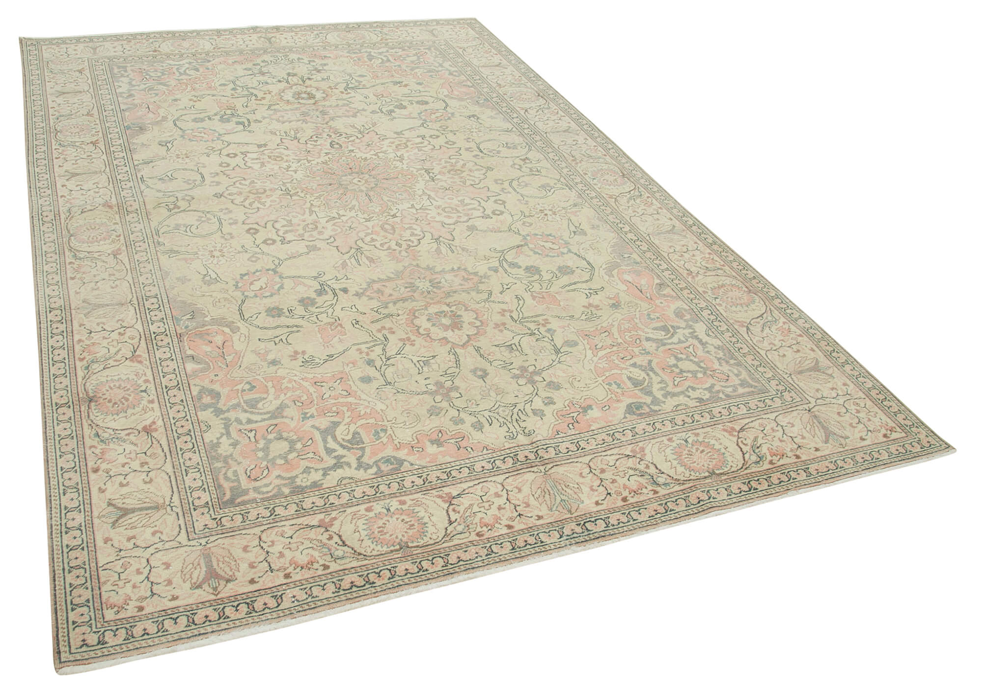 6 x 9 Beige Vintage Rug - 4937