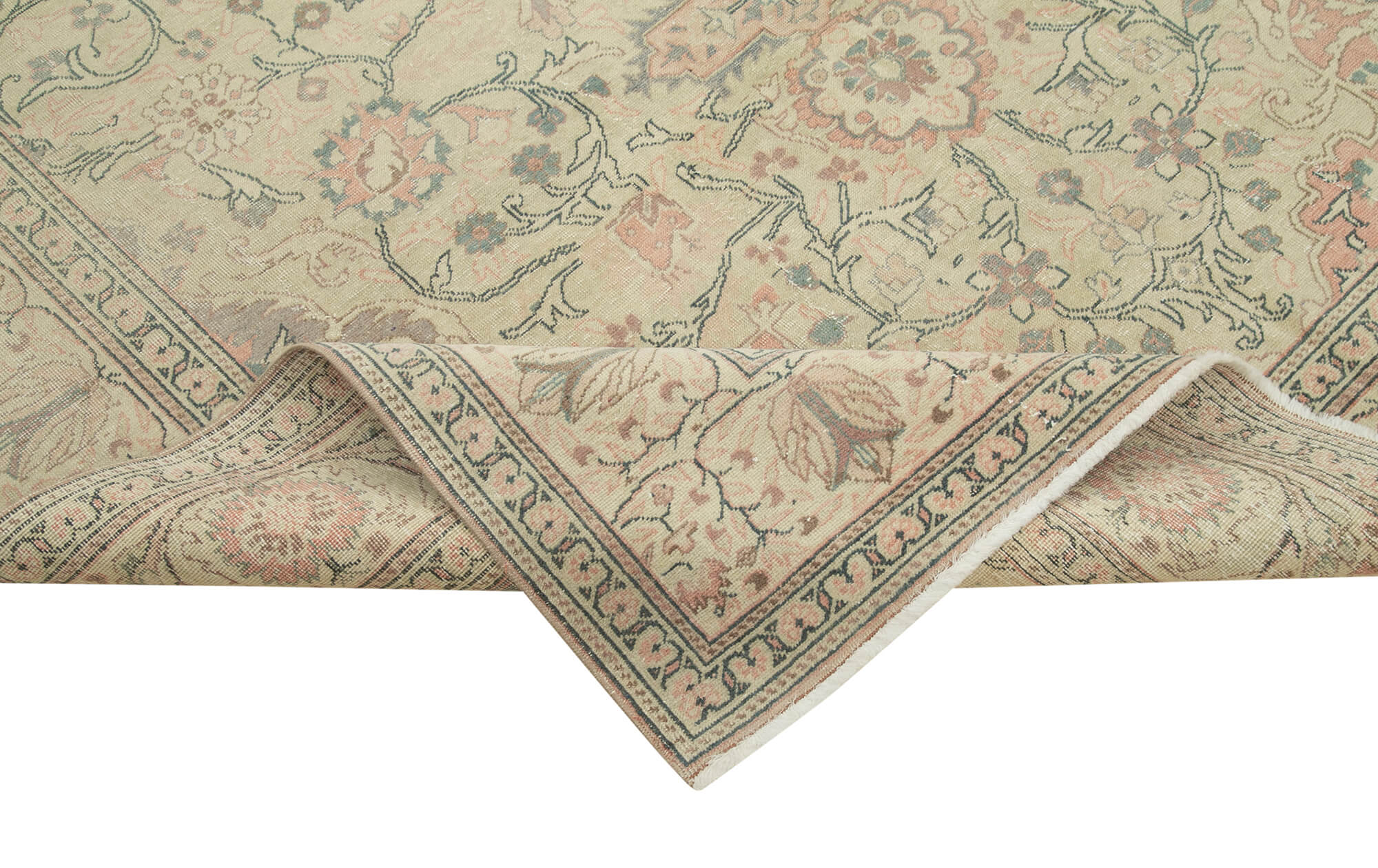 6 x 9 Beige Vintage Rug - 4937