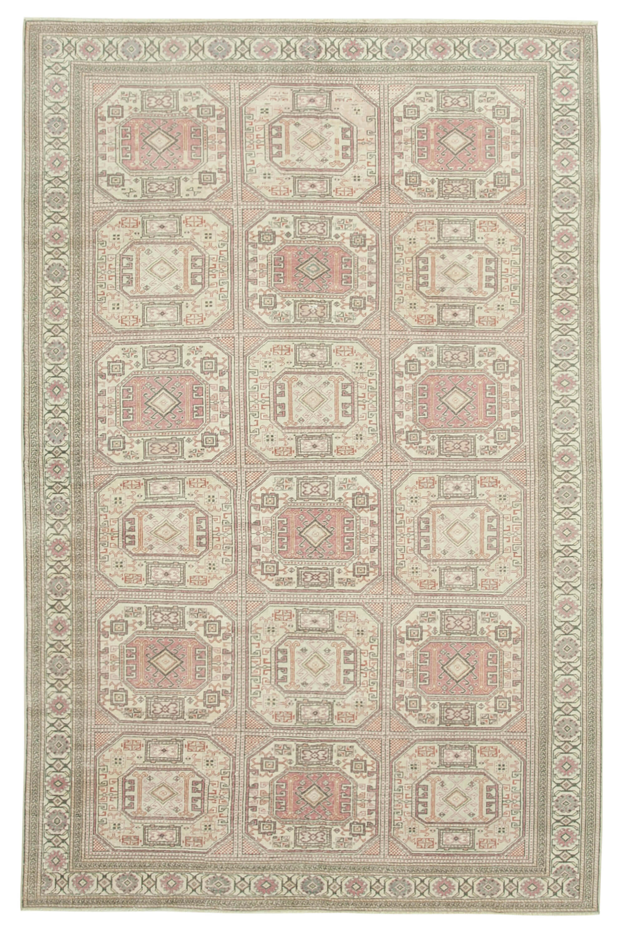 6 x 10 Beige Vintage Rug - 4938