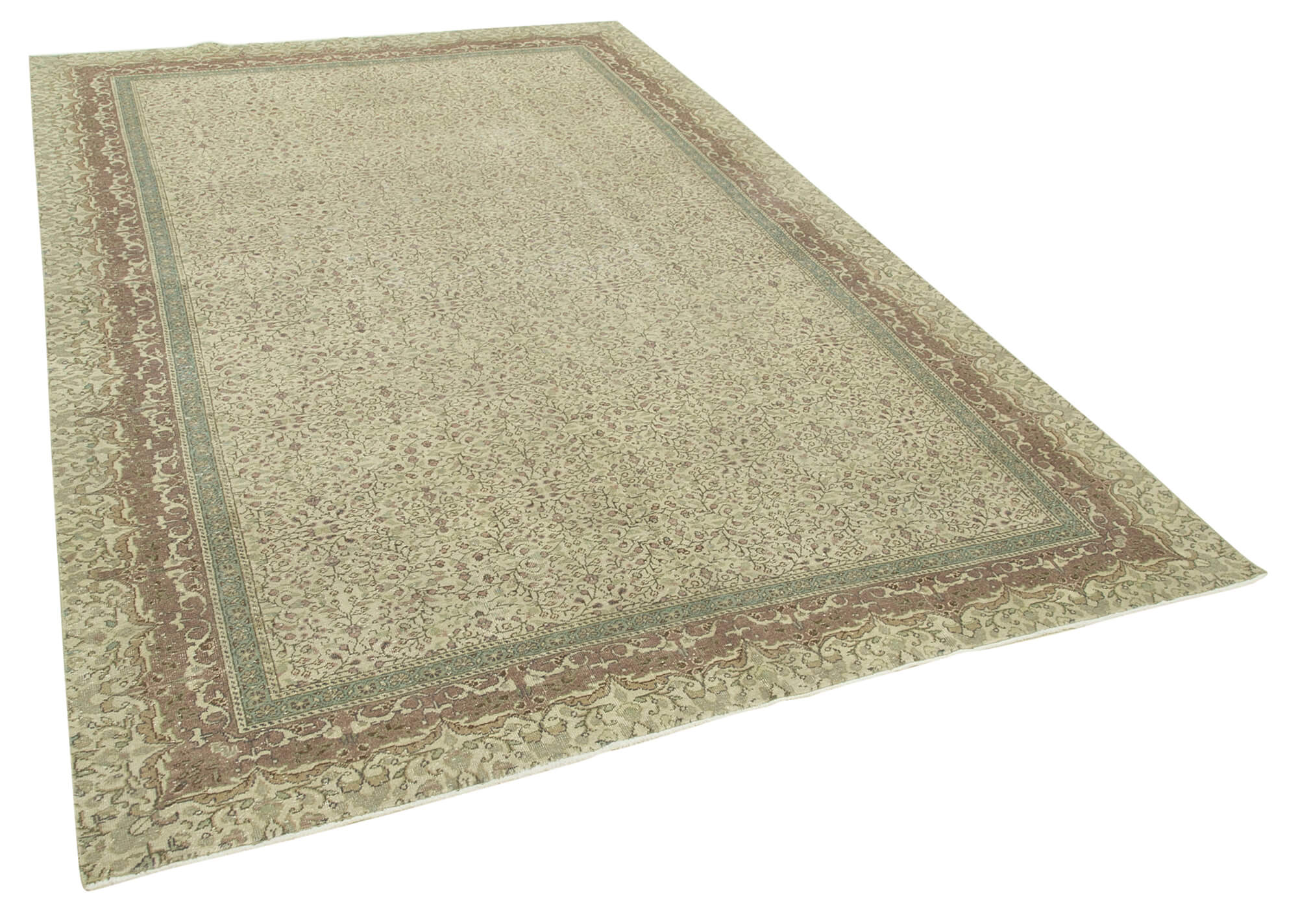 6 x 10 Beige Vintage Rug - 4941