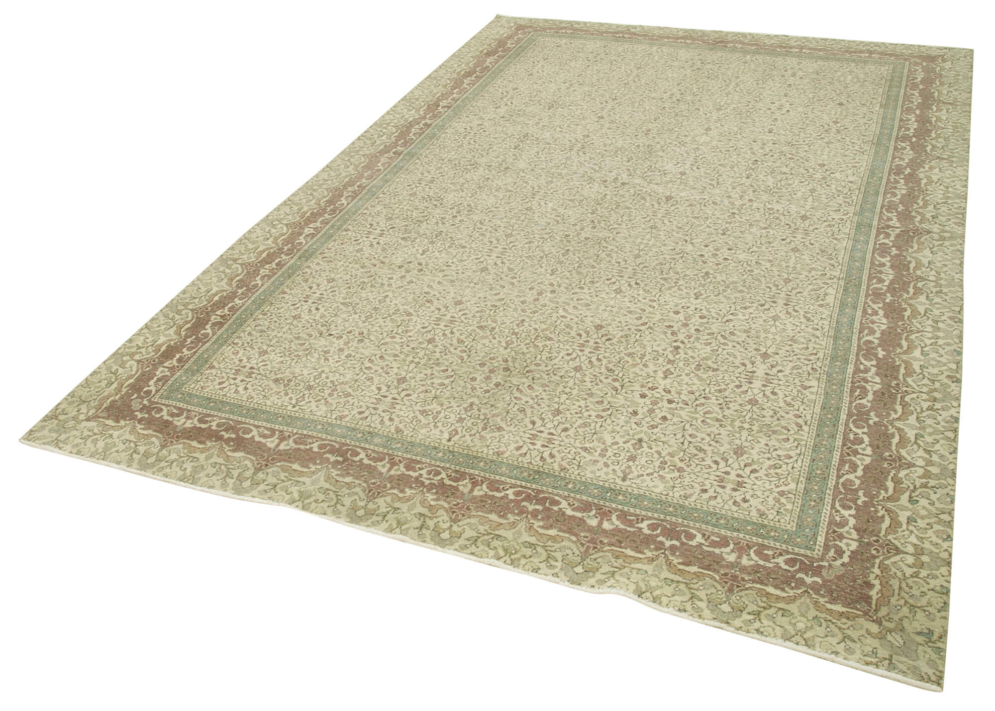 6 x 10 Beige Vintage Rug - 4941