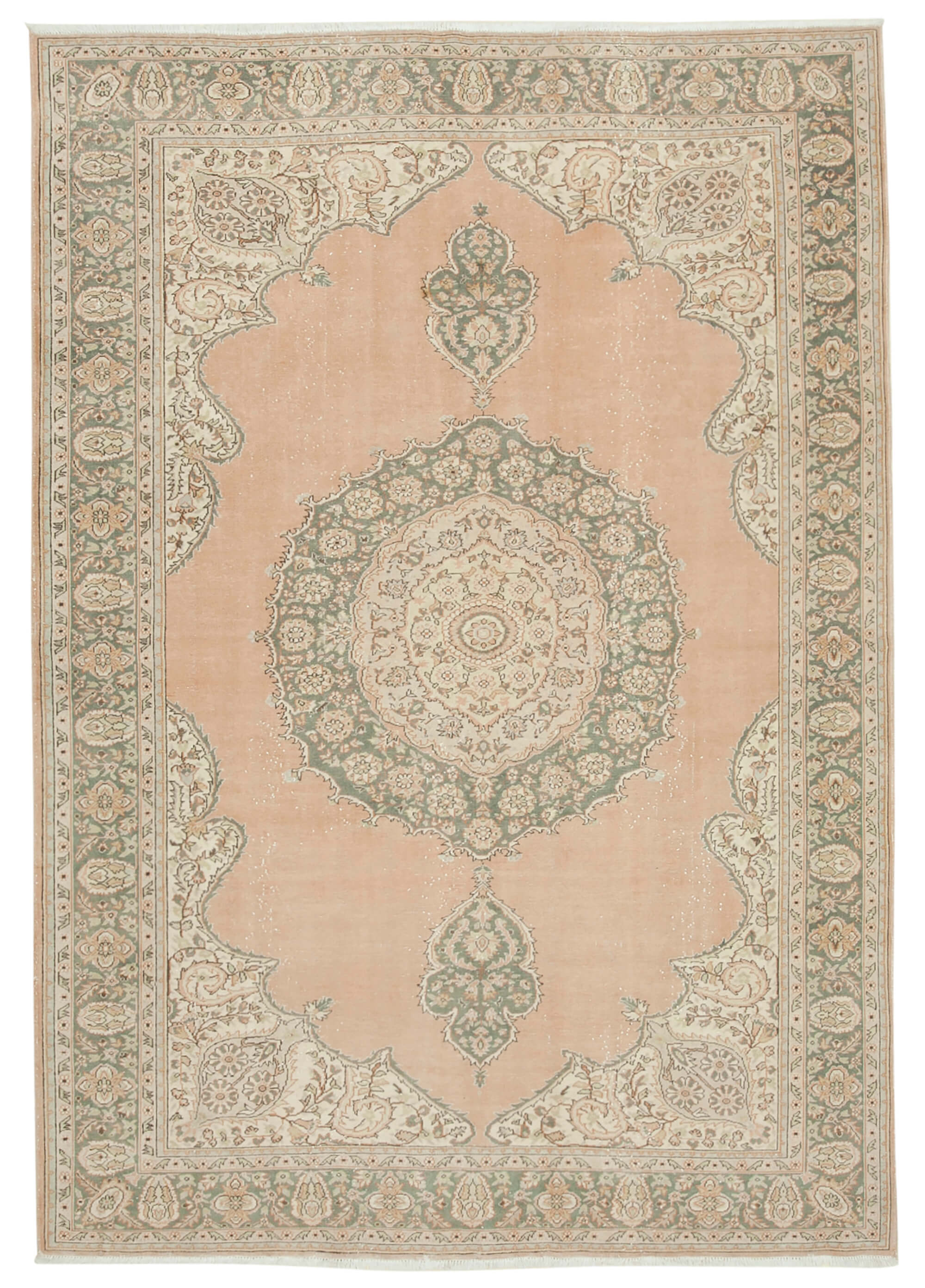 7 x 10 Beige Vintage Rug - 4942