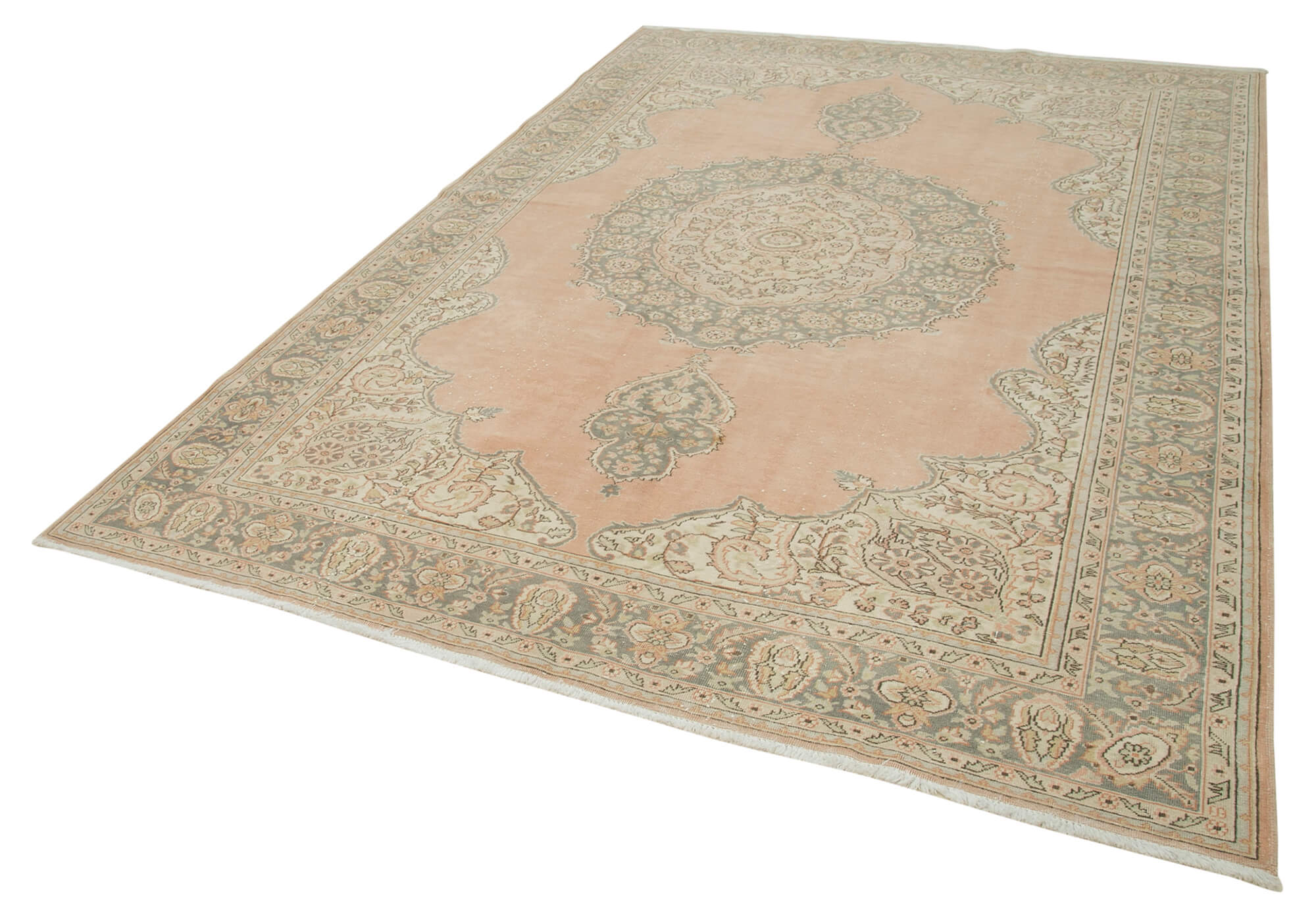 7 x 10 Beige Vintage Rug - 4942