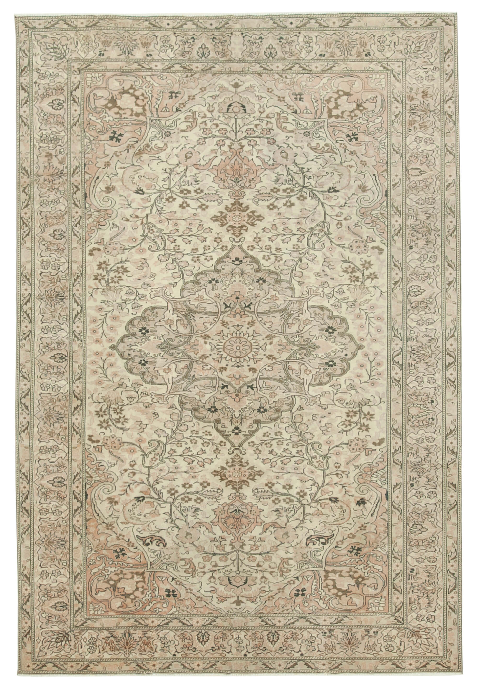 6 x 10 Beige Vintage Rug - 4943